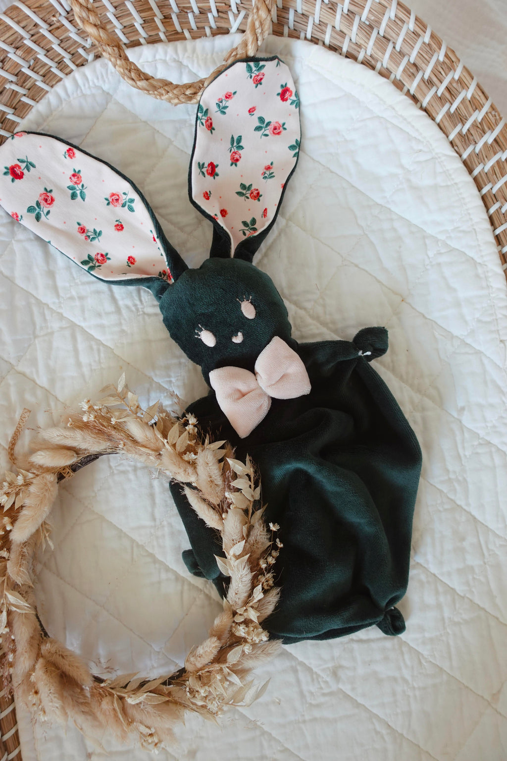 Bouillotte noyaux de cerise velours - Pink Roses