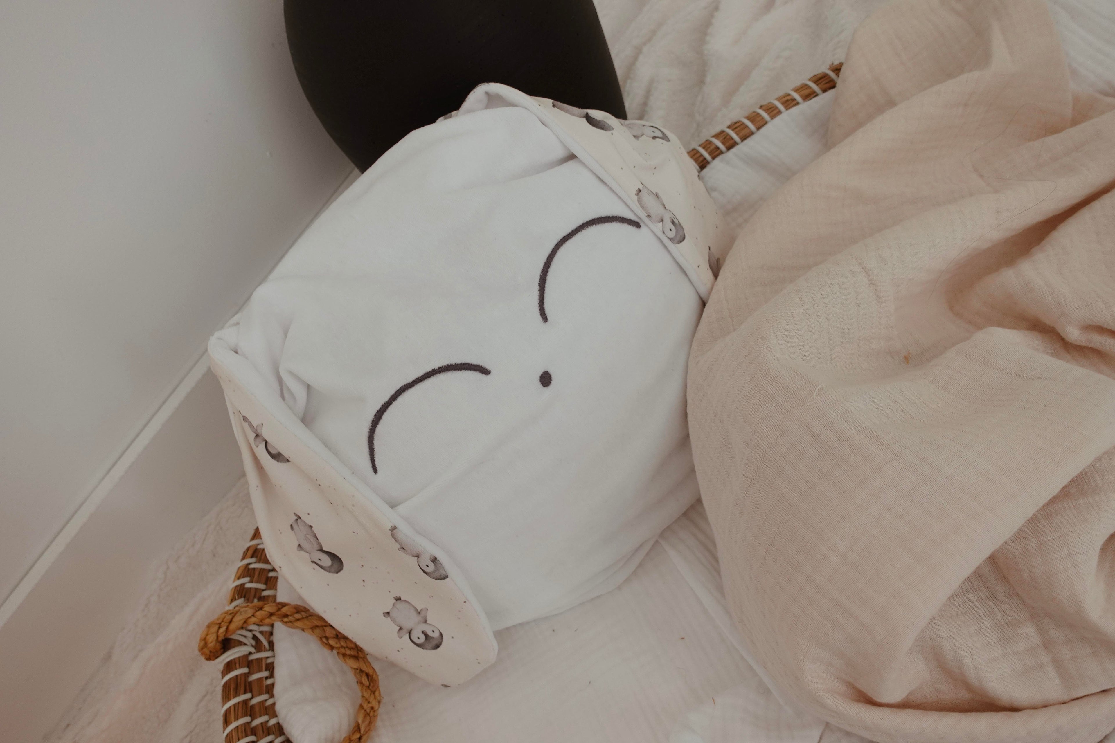 Petit Coussin Velours - Pinguins