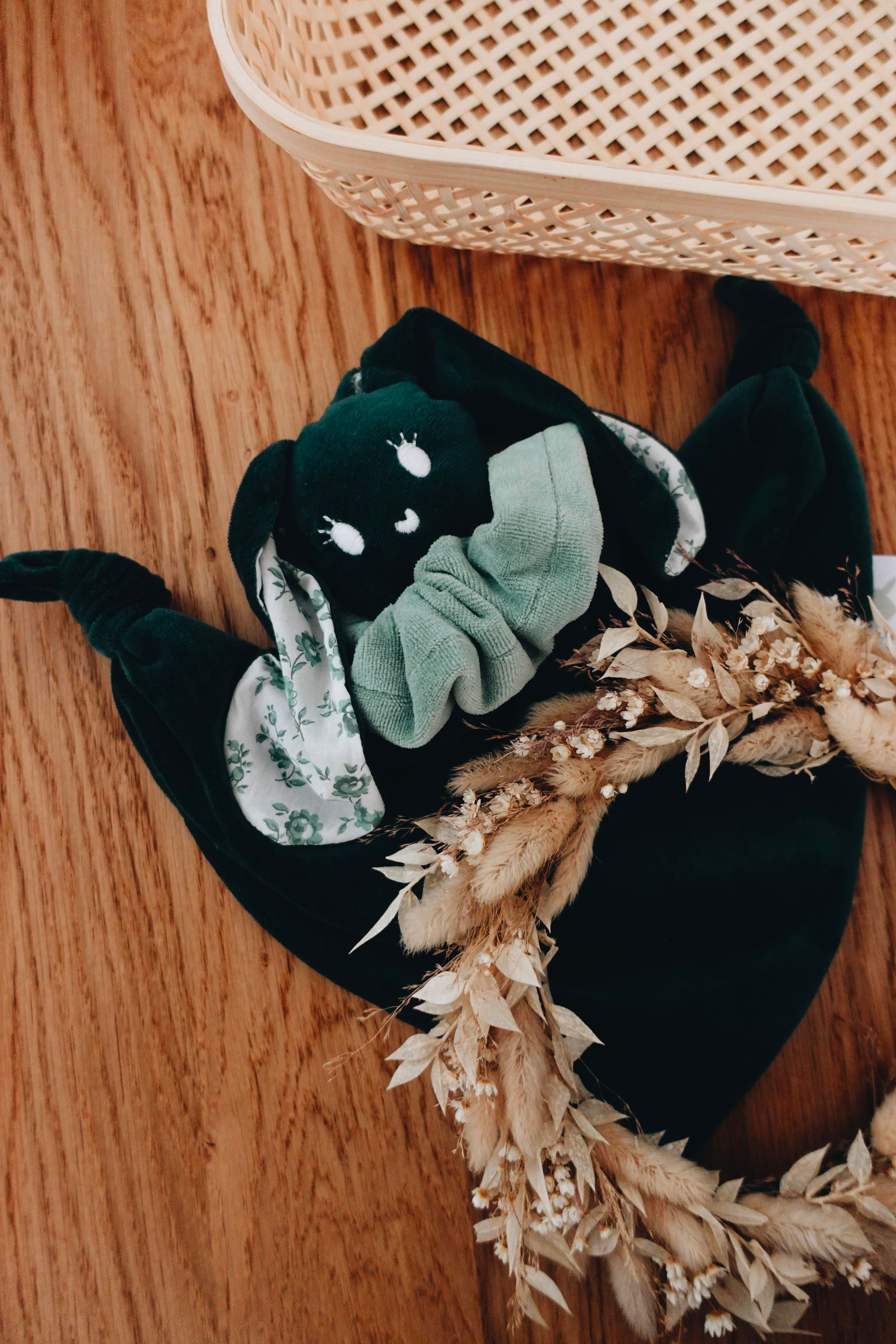 PROTOTYPE - Doudou Velours Gaufrette - Roses d'Antan