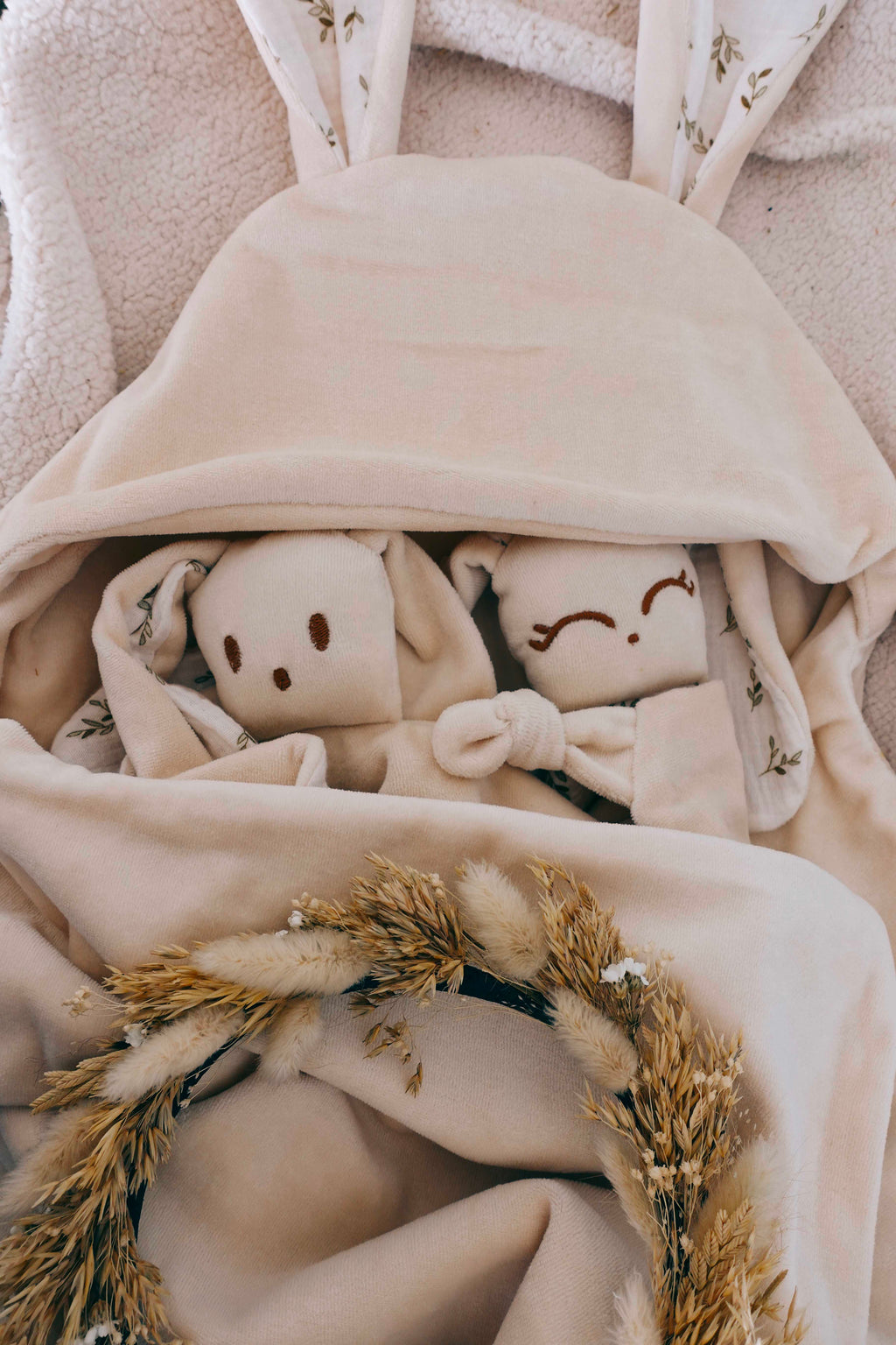 Doudou Velours Câlin Noeuds - Petit Feuillage