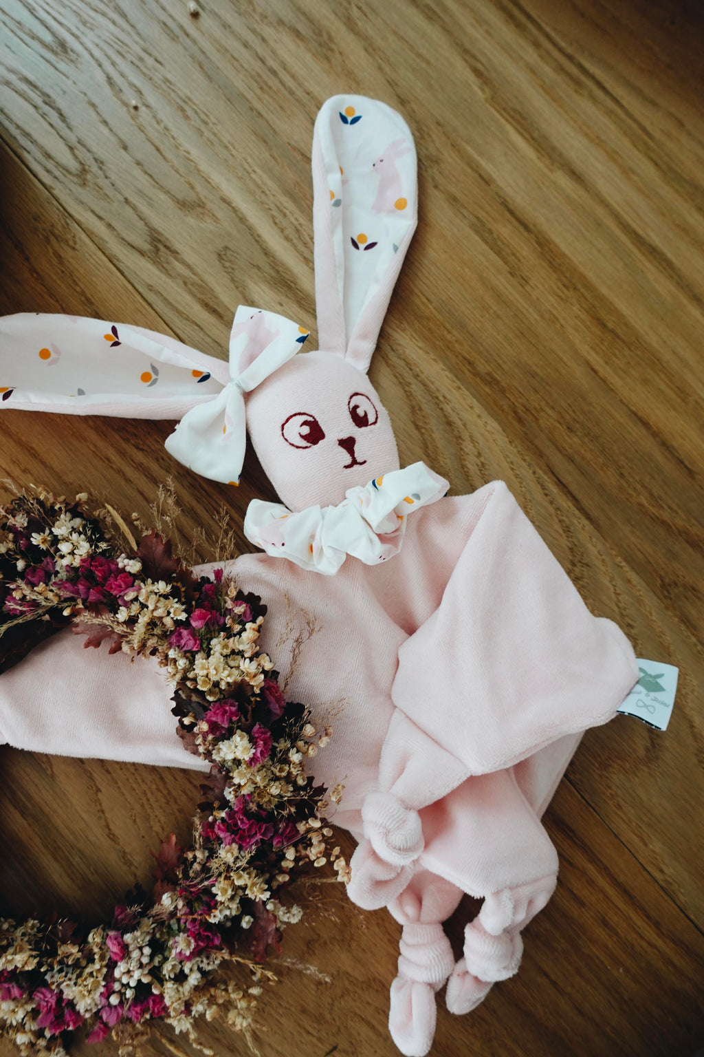 PROTOTYPE - Doudou Velours Câlin Noeuds - Lapinous