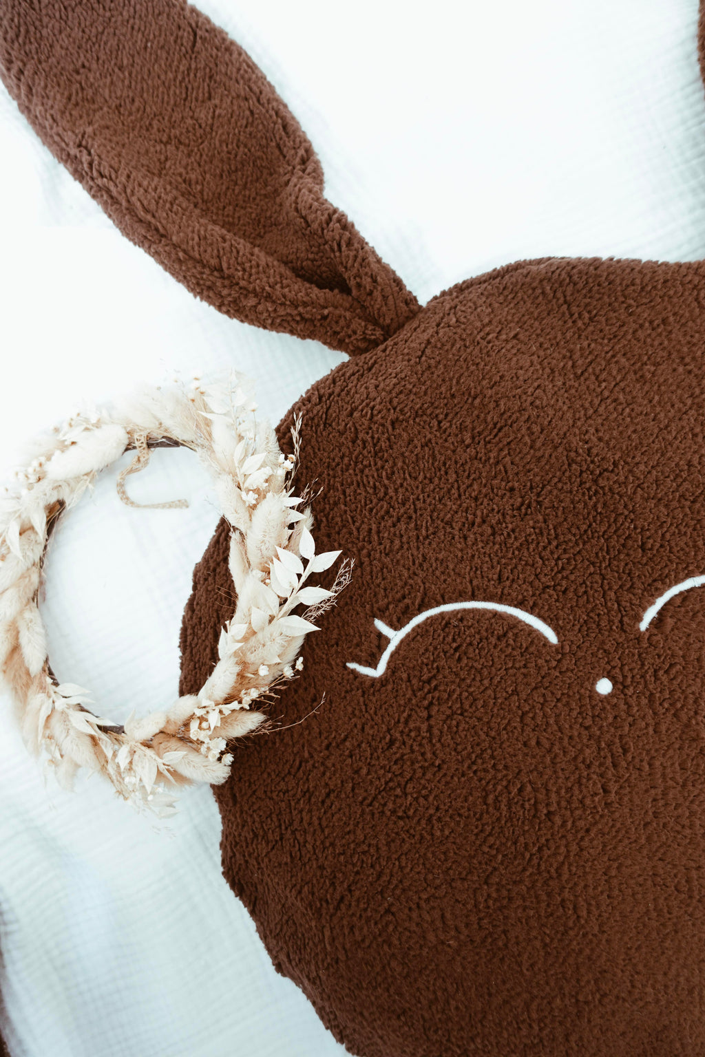 Petit Coussin Moumoute Pure - Épaisse Châtaigne