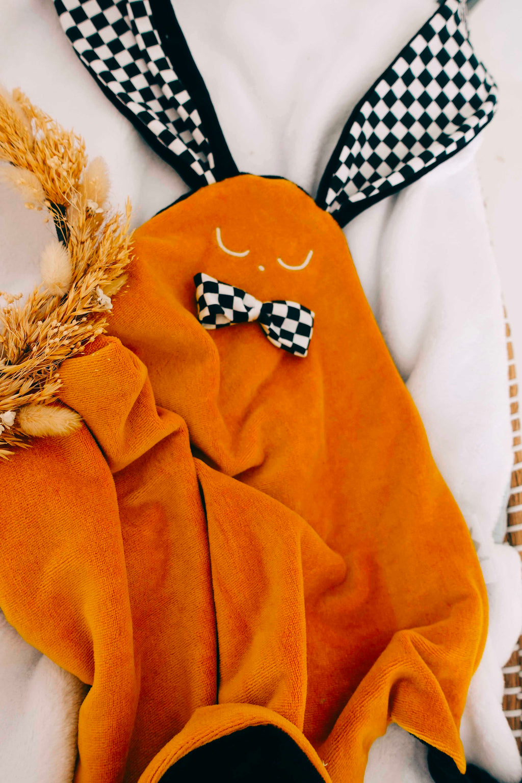 Doudou Velours Cocooning Noeuds - Chessboard