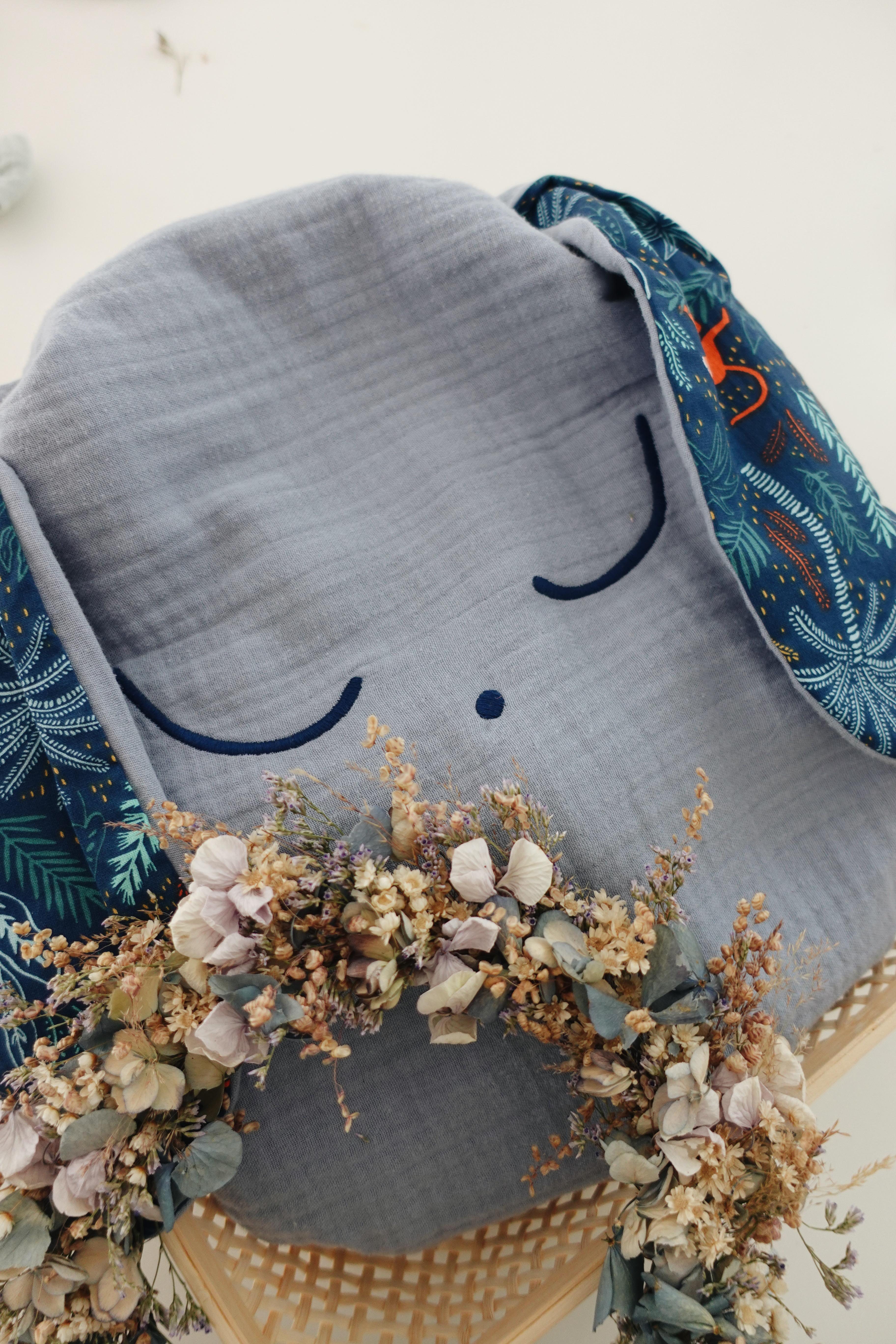 Petit Coussin Lange - Blue Jungle