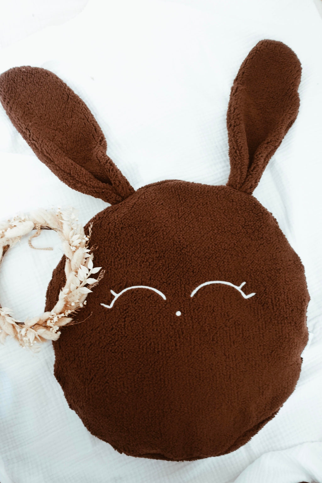 Petit Coussin Moumoute Pure - Épaisse Châtaigne