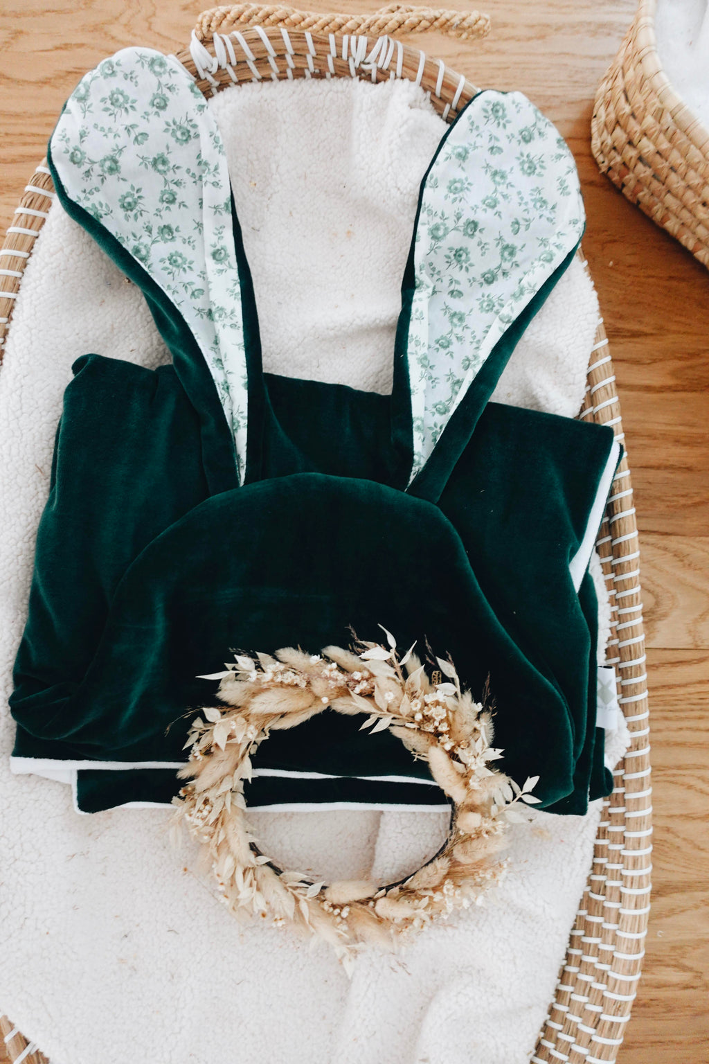 PROTOTYPE - Cape de bain Velours - Roses d'Antan