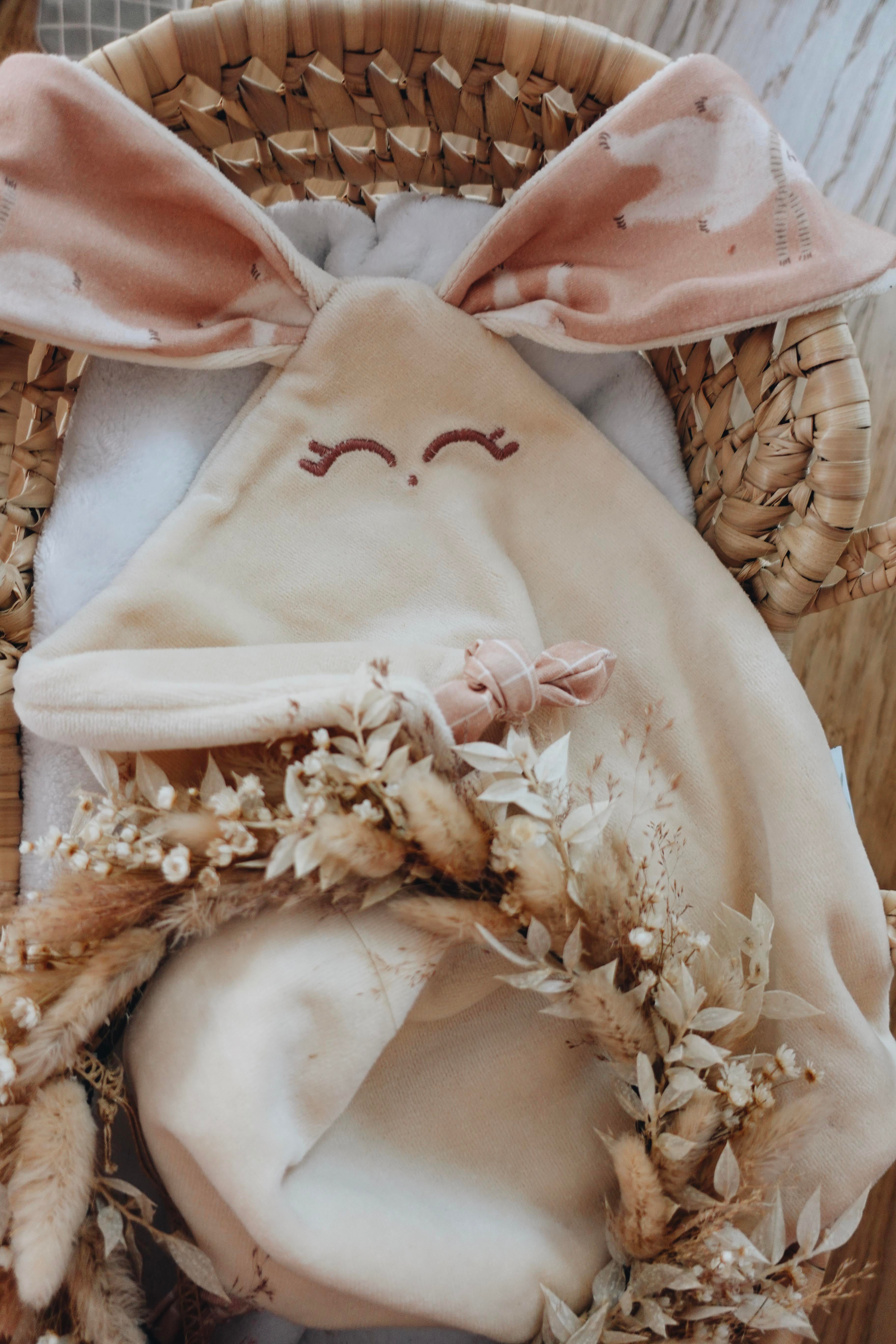 PROTOTYPE -Doudou Velours Classique Noeuds - Checks and Bears Nude
