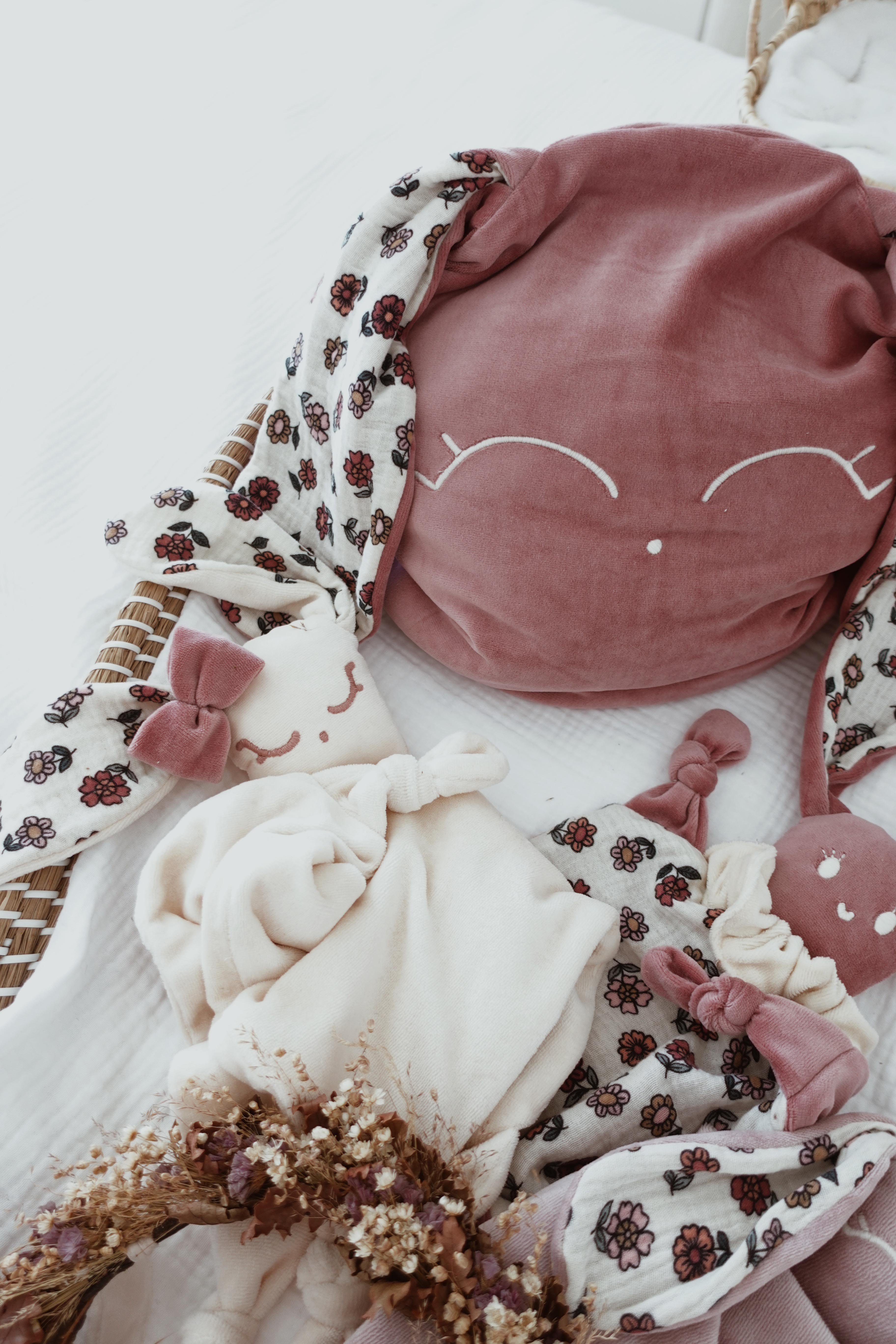 Doudou Velours Câlin Noeuds - Vintage Floral