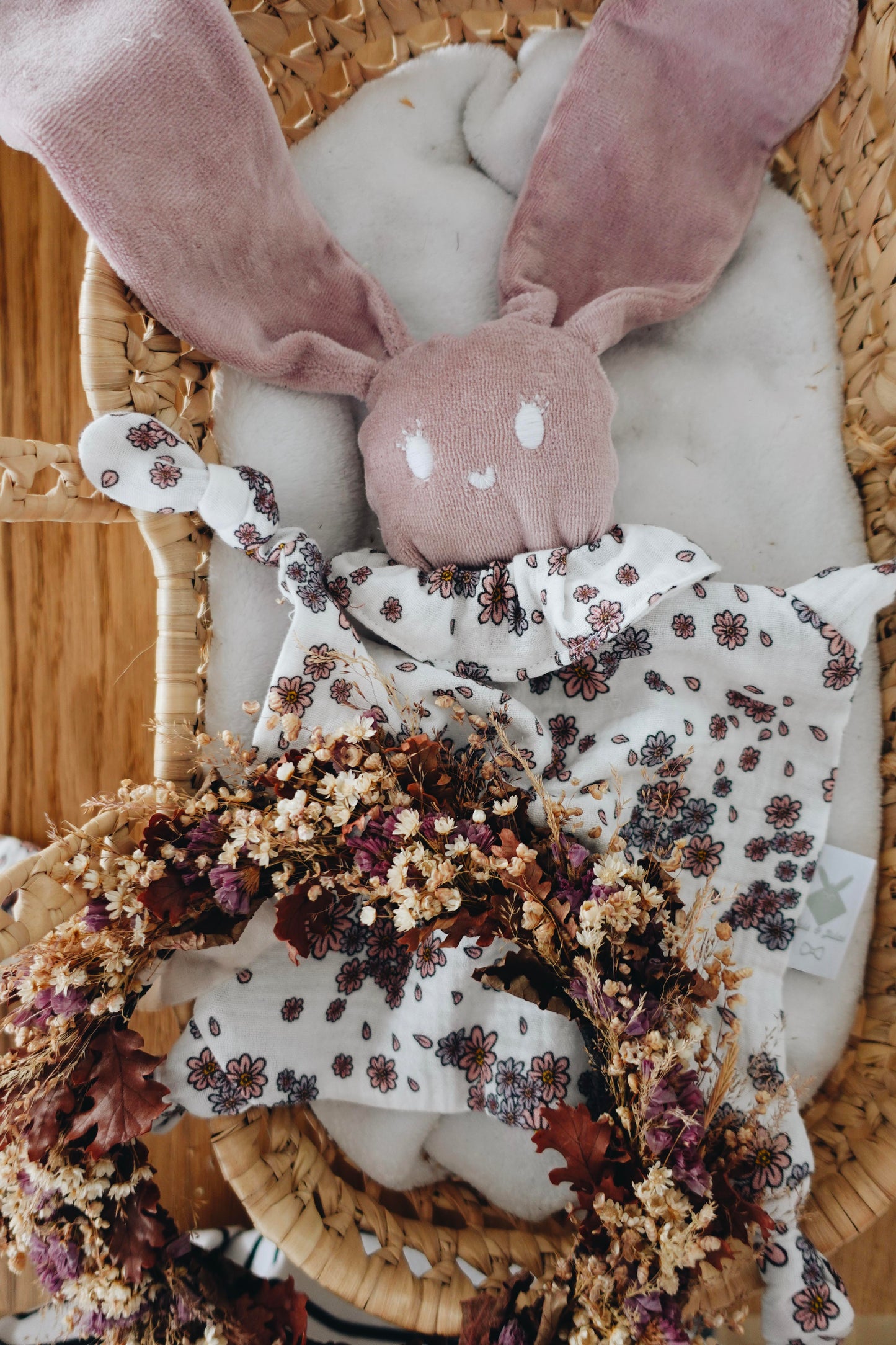 Doudou Mousseline Flower Leaves