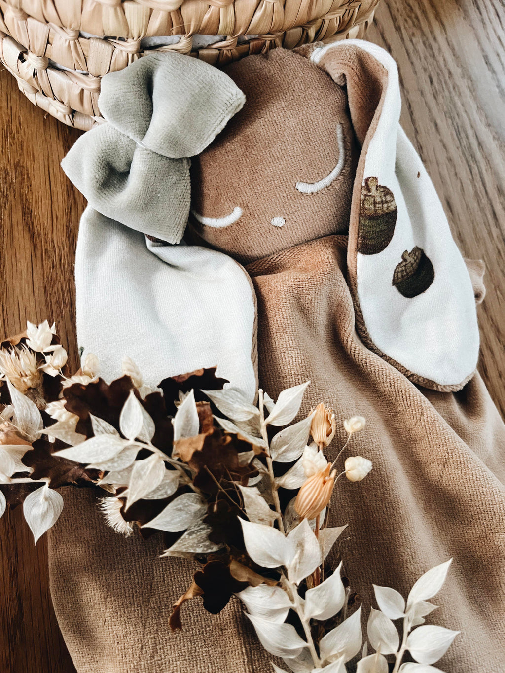 Bouillotte noyaux de cerise velours - Acorns and Leaves