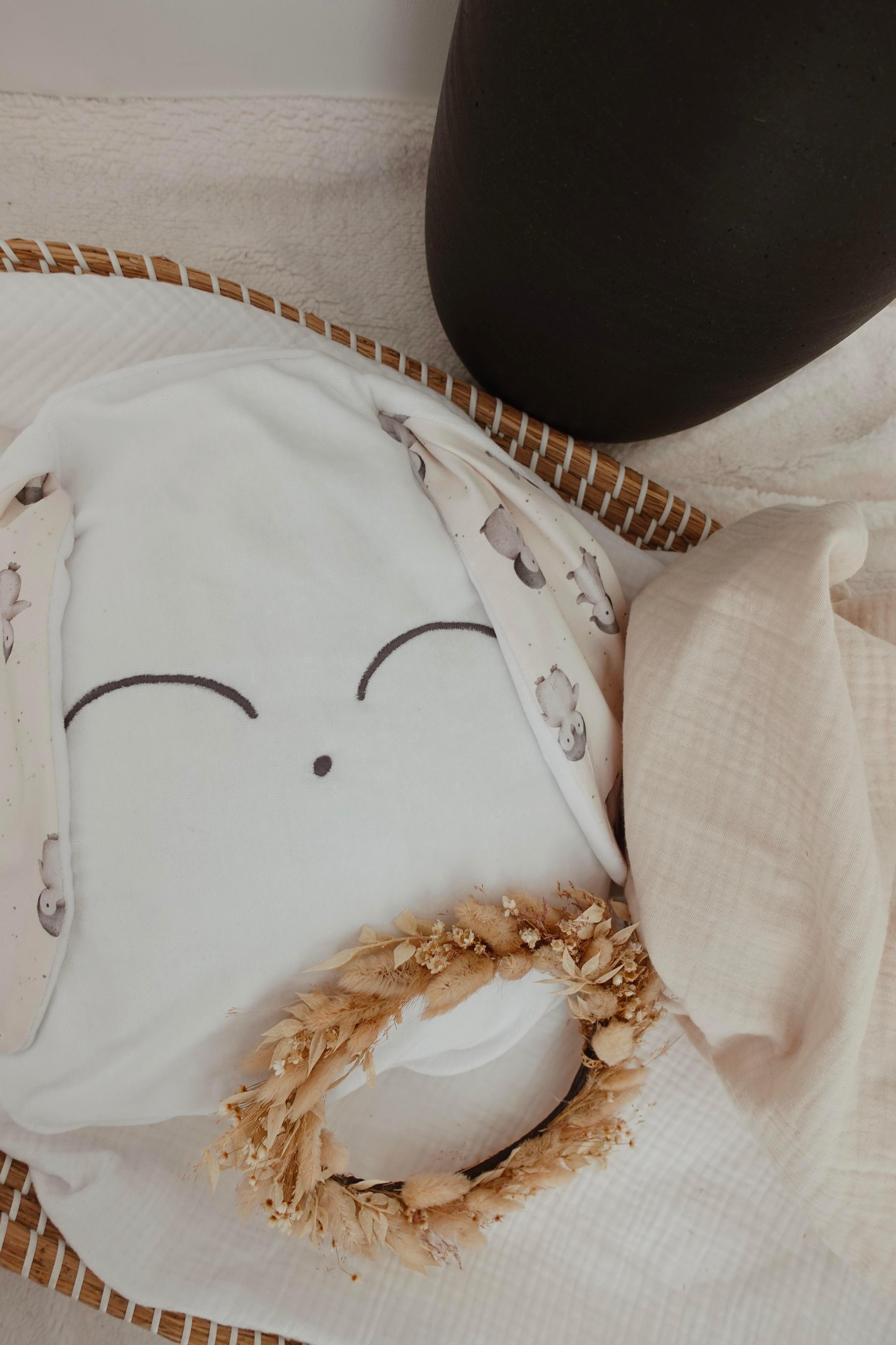 Petit Coussin Velours - Pinguins