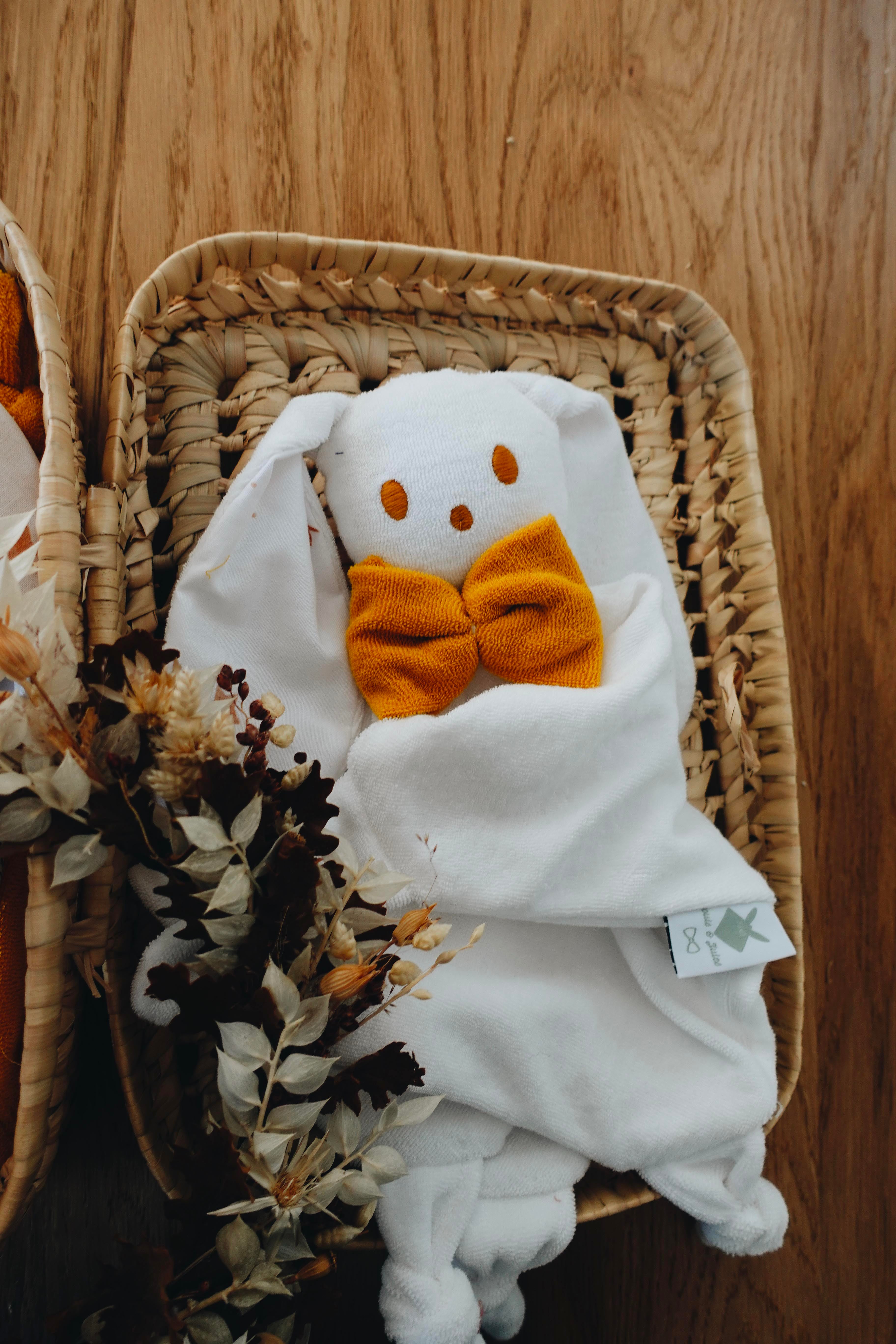 PROTOTYPE - Doudou Eponge Câlin Noeuds - Cygne étoilé