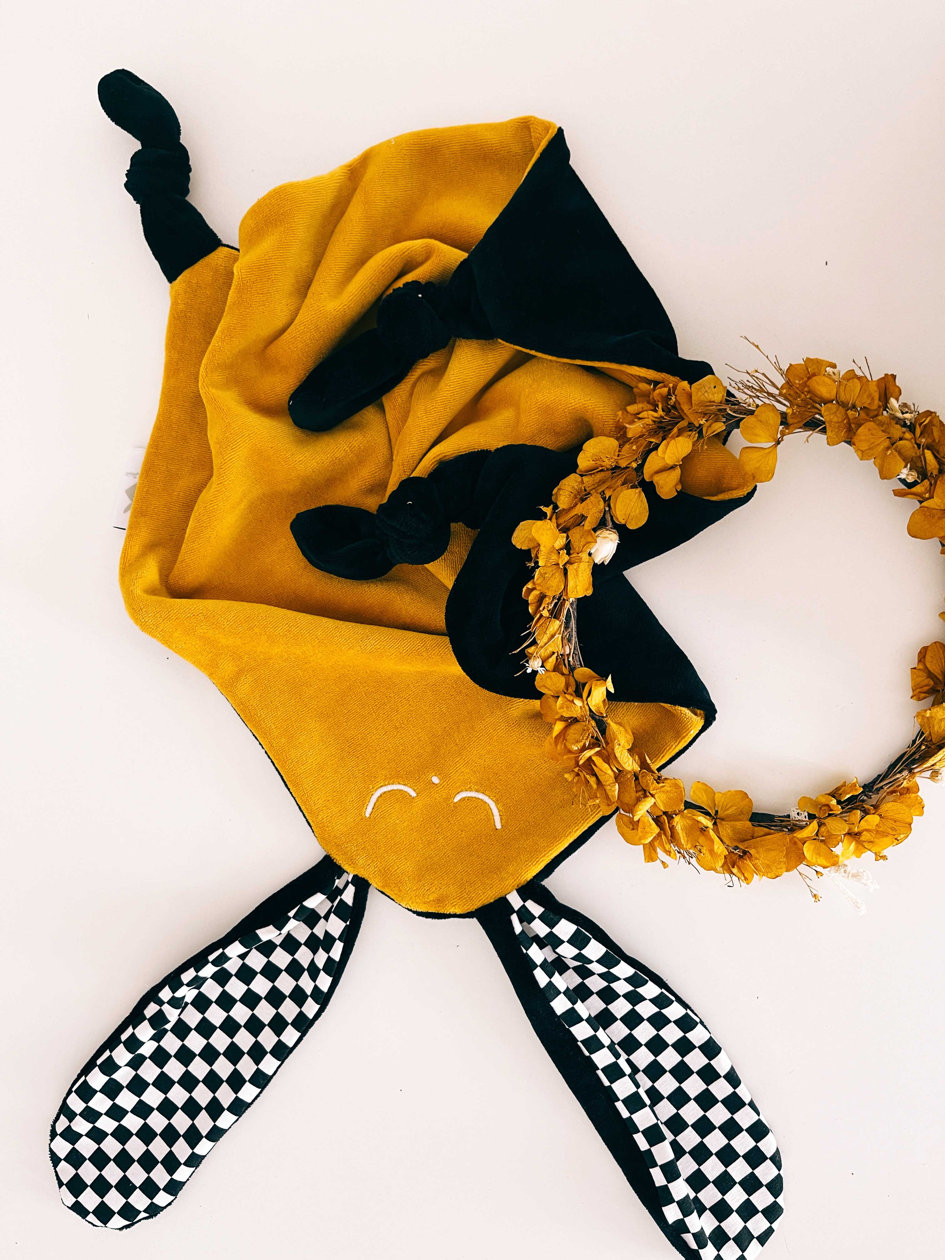 Doudou Velours Cocooning Noeuds - Chessboard