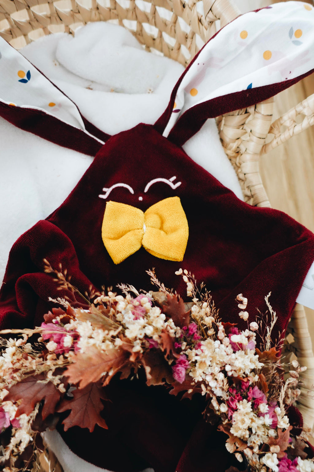 PROTOTYPE - Doudou Velours Classique Noeuds - Lapinous