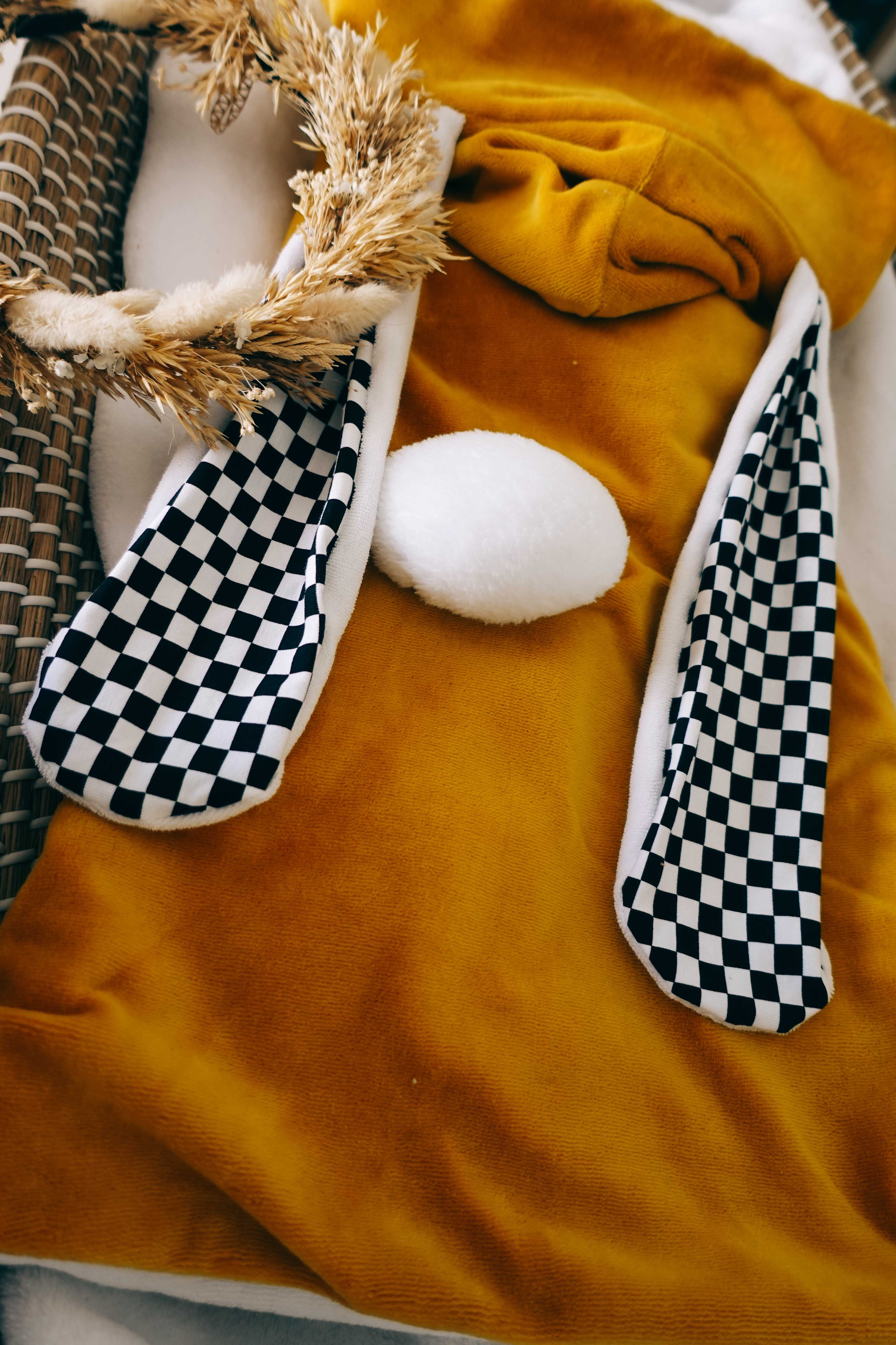 Poncho Bain Velours - Chessboard