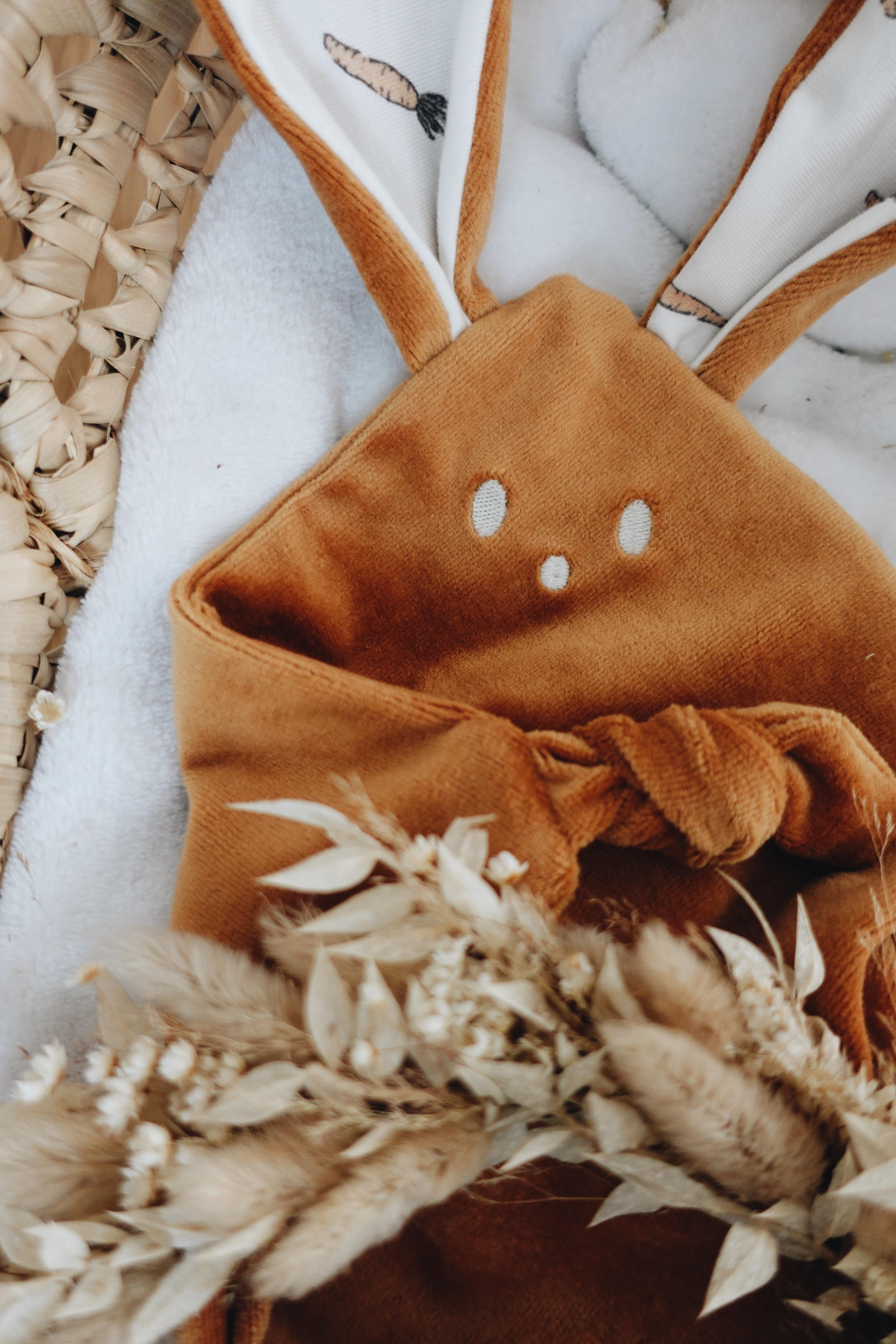 PROTOTYPE - Doudou Velours Mini Noeuds - Carrots