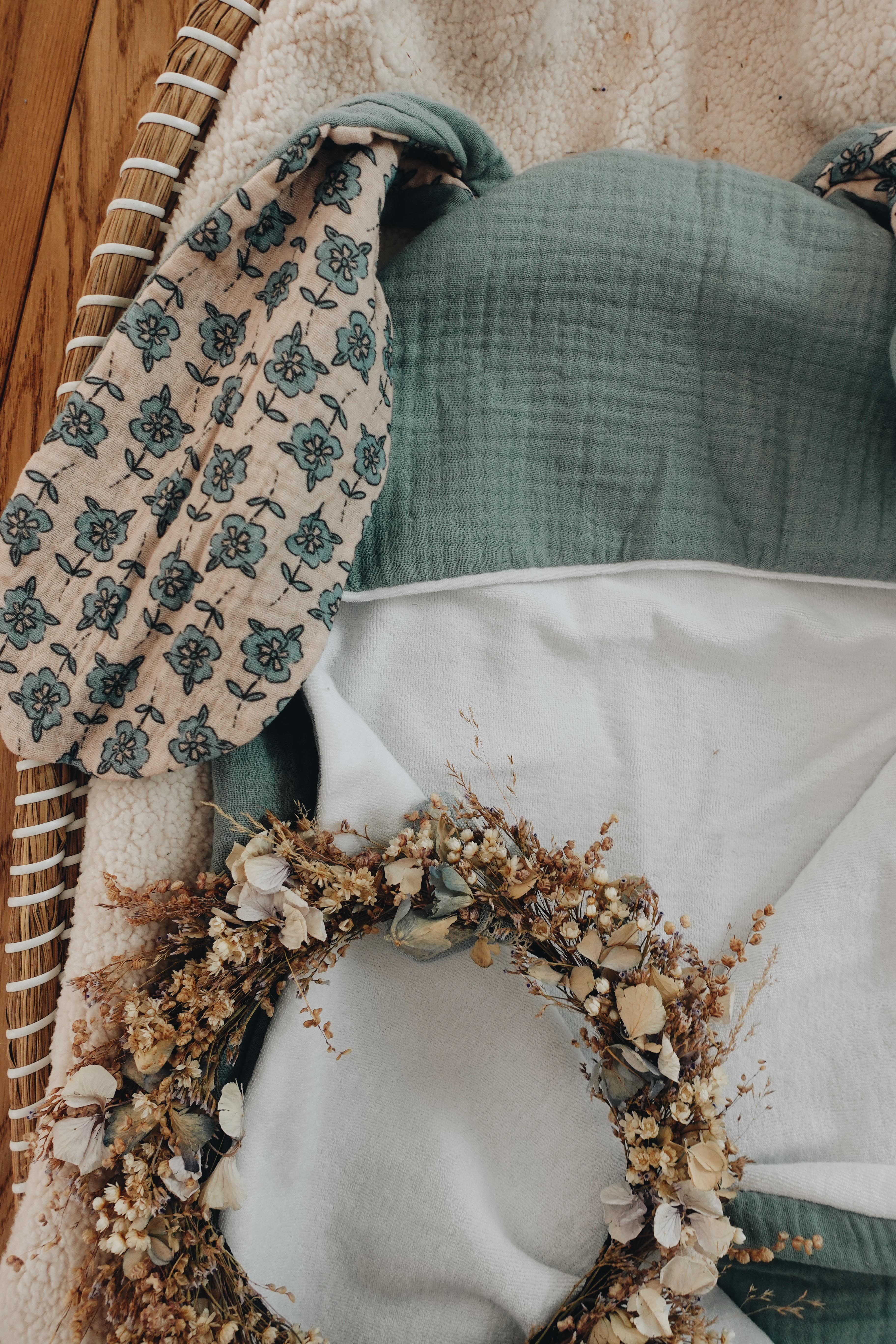 Cape de bain Lange - Turquoise Petals