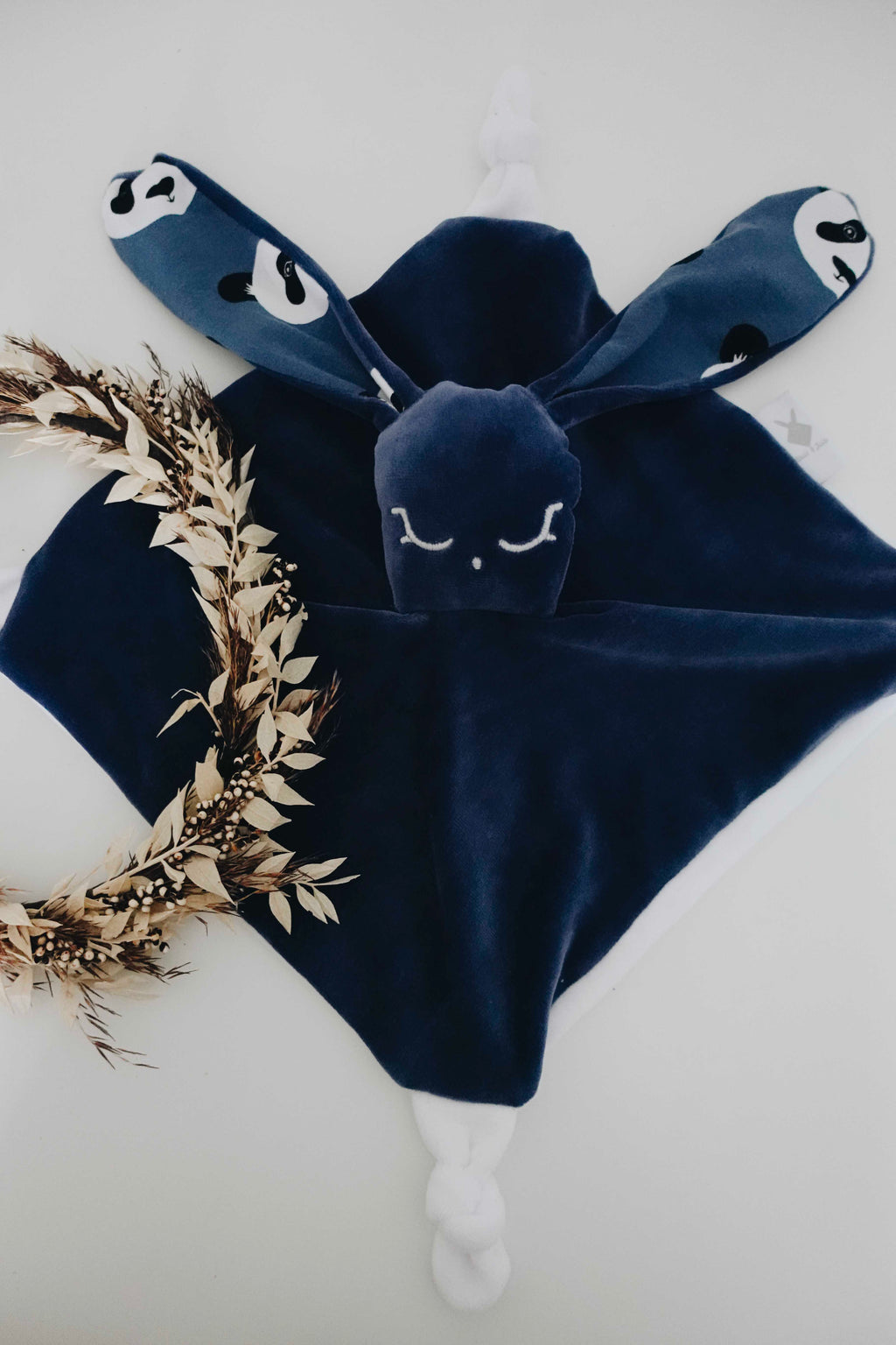 Doudou Velours Câlin Noeuds - Pandas