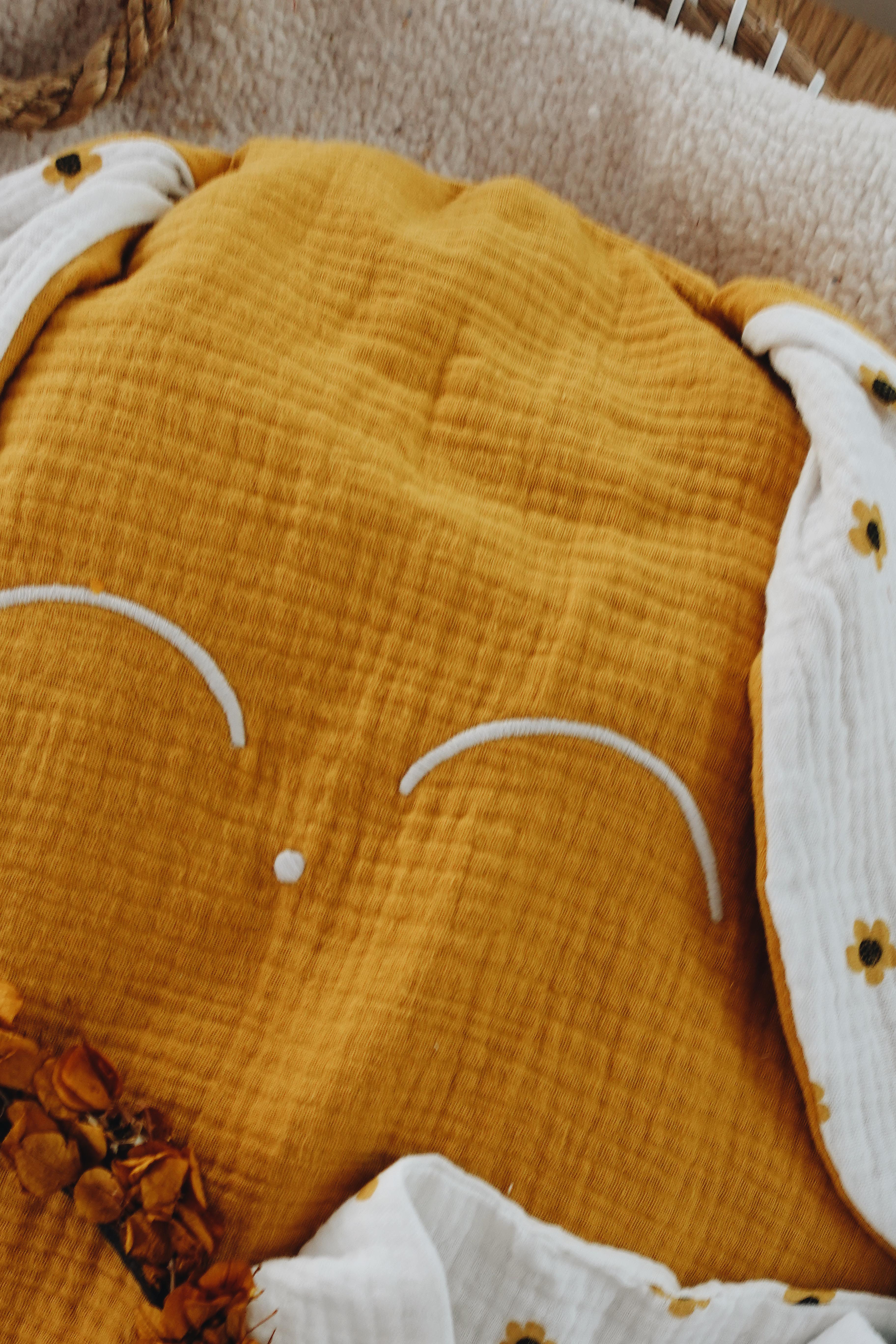 Petit Coussin Lange - Yellow Daisies