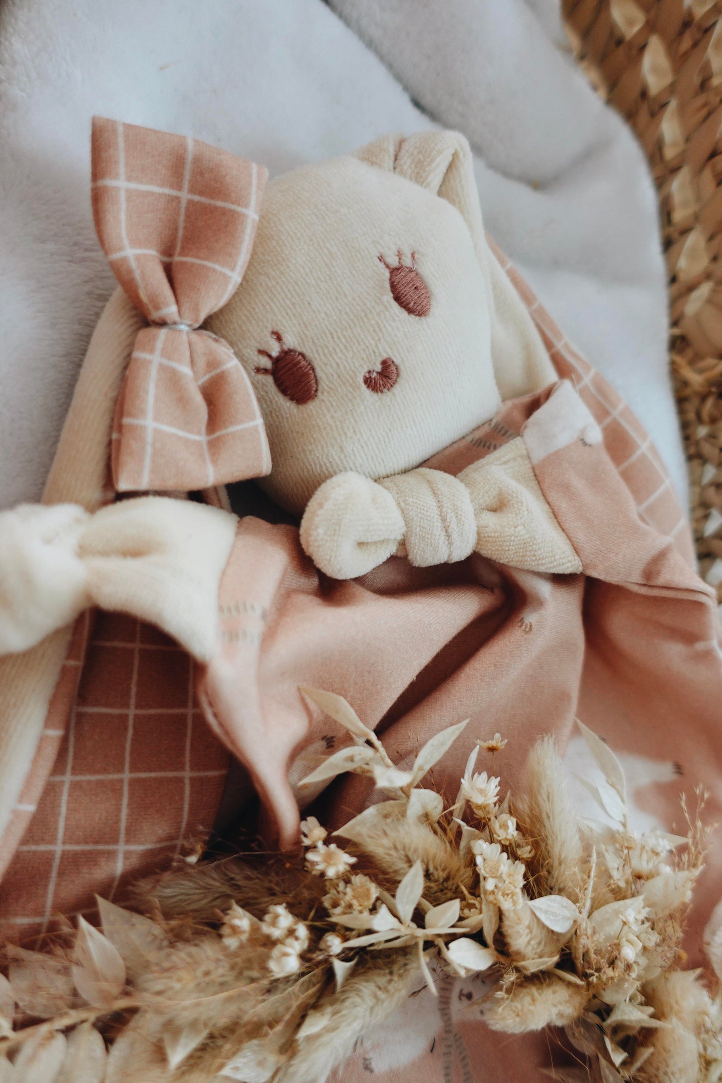 PROTOTYPE - Doudou Velours Chouchou - Checks and Bears Nude