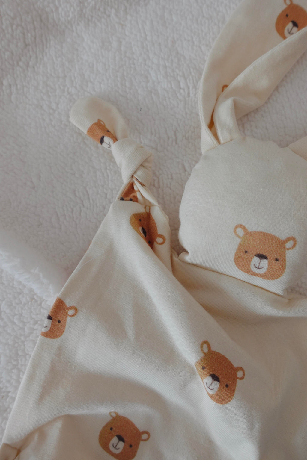 Doudou Jersey Chouchou Pièce Unique - Beige Bears