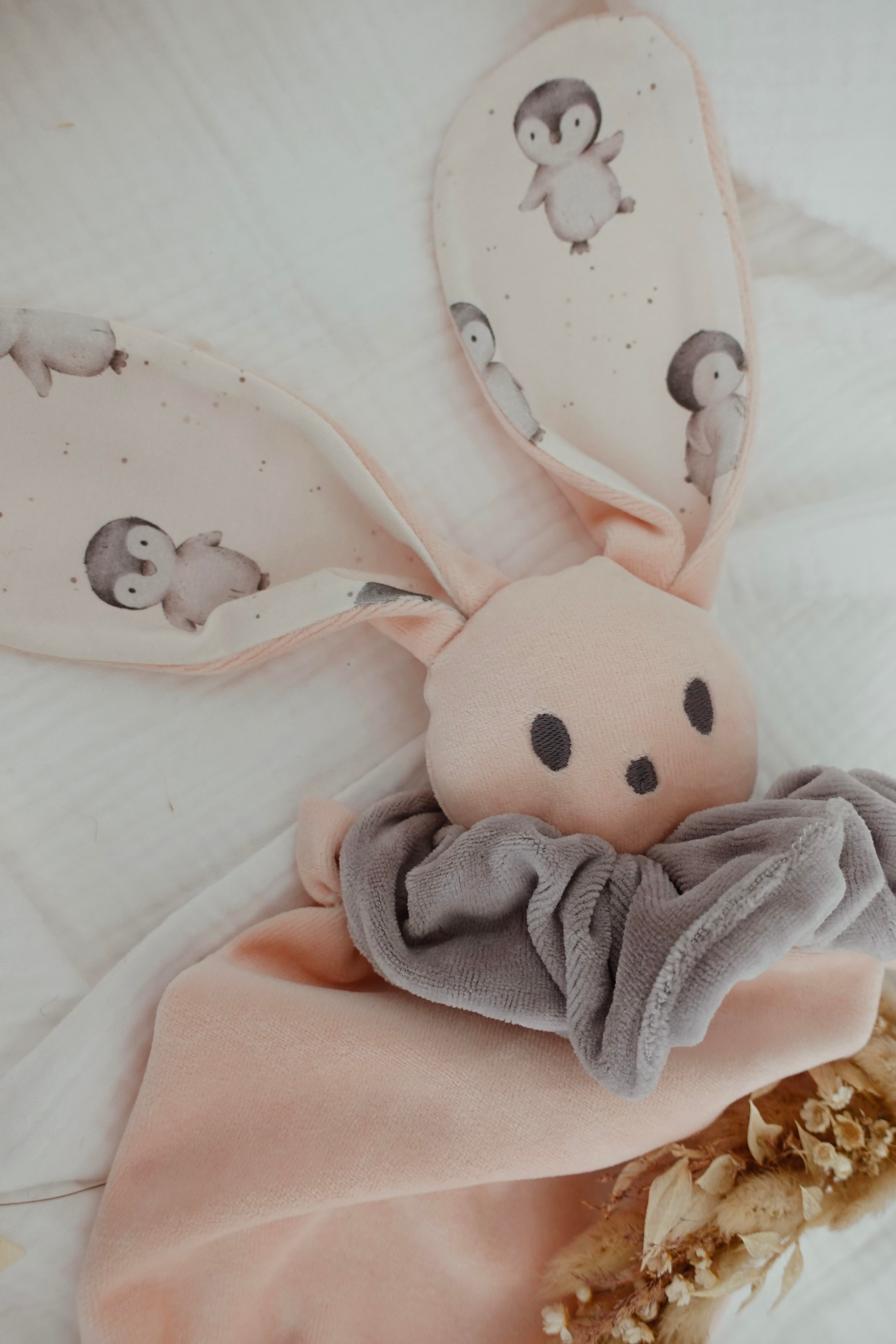 Bouillotte noyaux de cerise velours - Pinguins