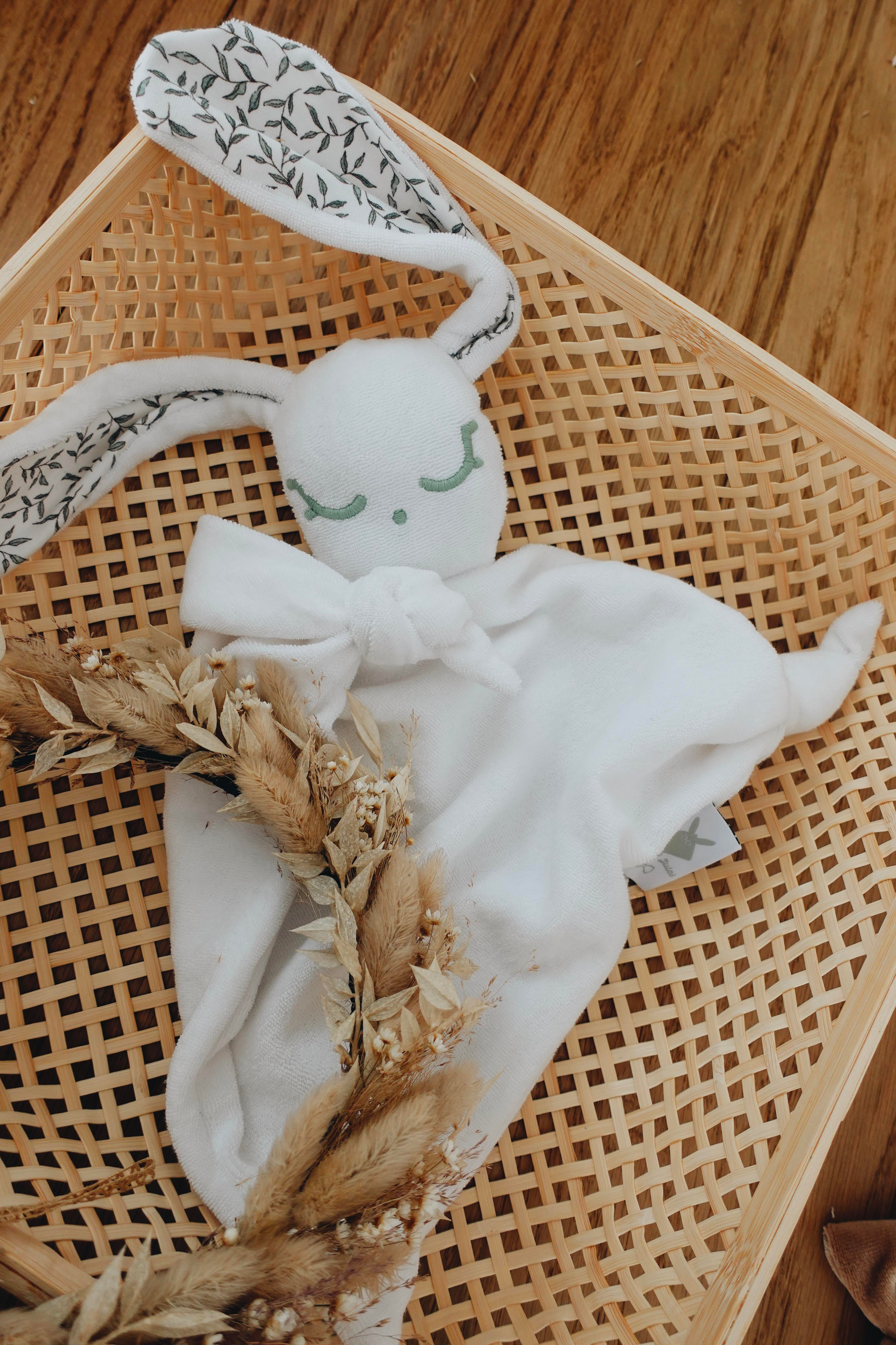PROTOTYPE - Doudou Éponge Gaufrette - Green Leaves