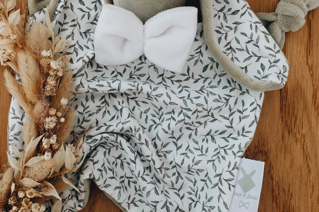 Doudou Velours Chouchou - Green Leaves