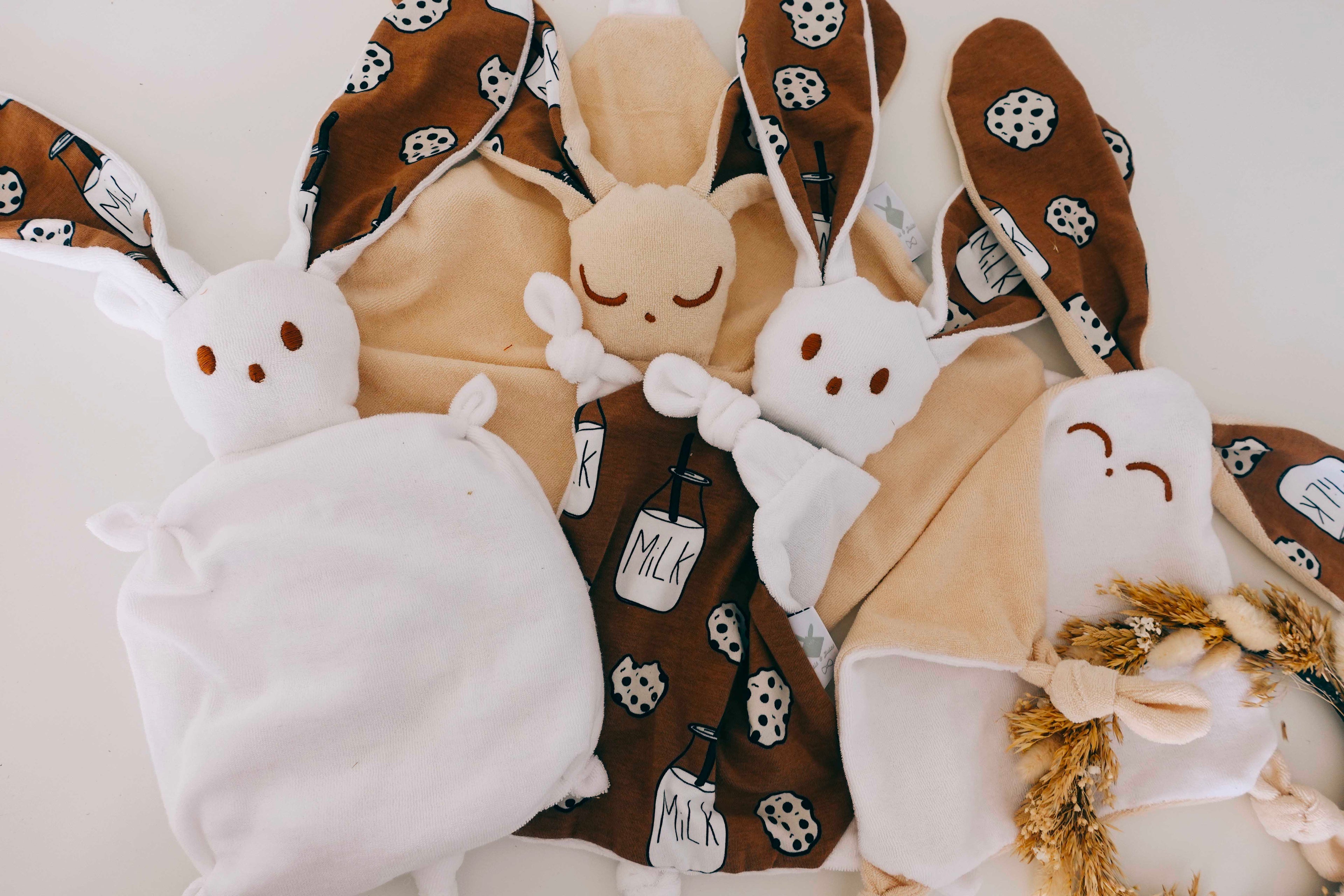 Doudou Eponge Câlin Noeuds - Milk and Cookies