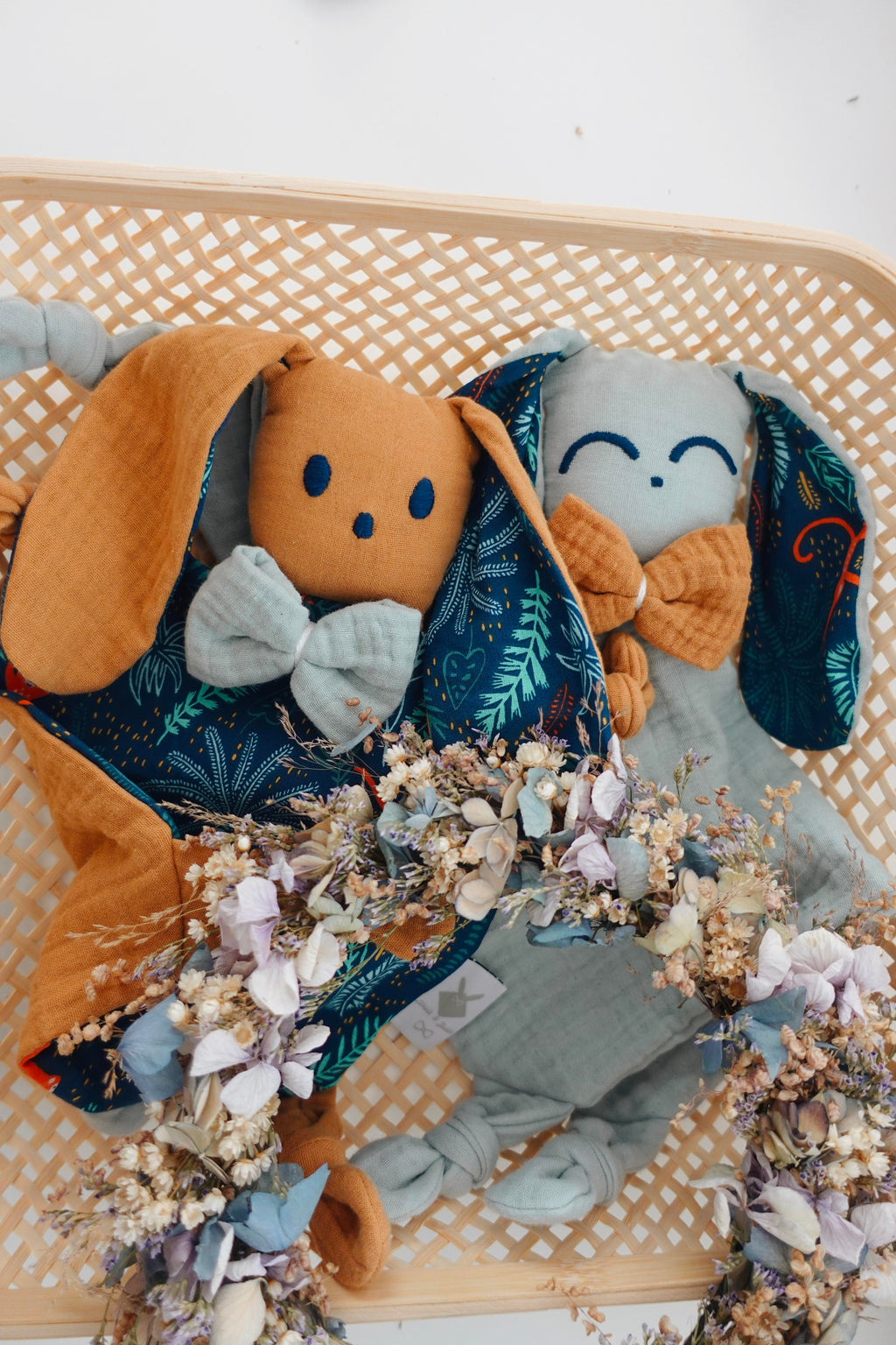 Doudou Lange Câlin Noeuds - Blue Jungle