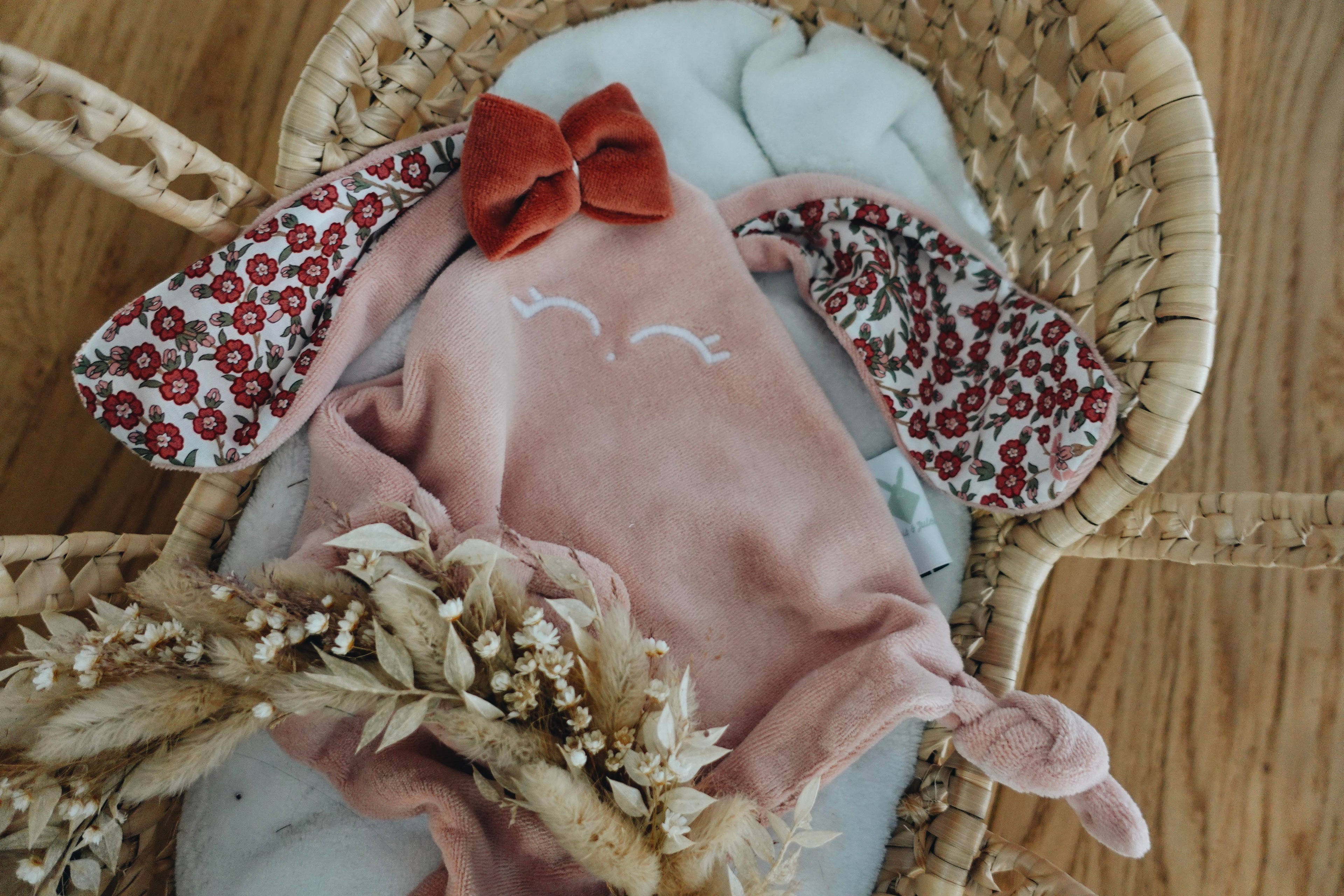 PROTOTYPE - Doudou Velours Mini Noeuds - Empress Brique