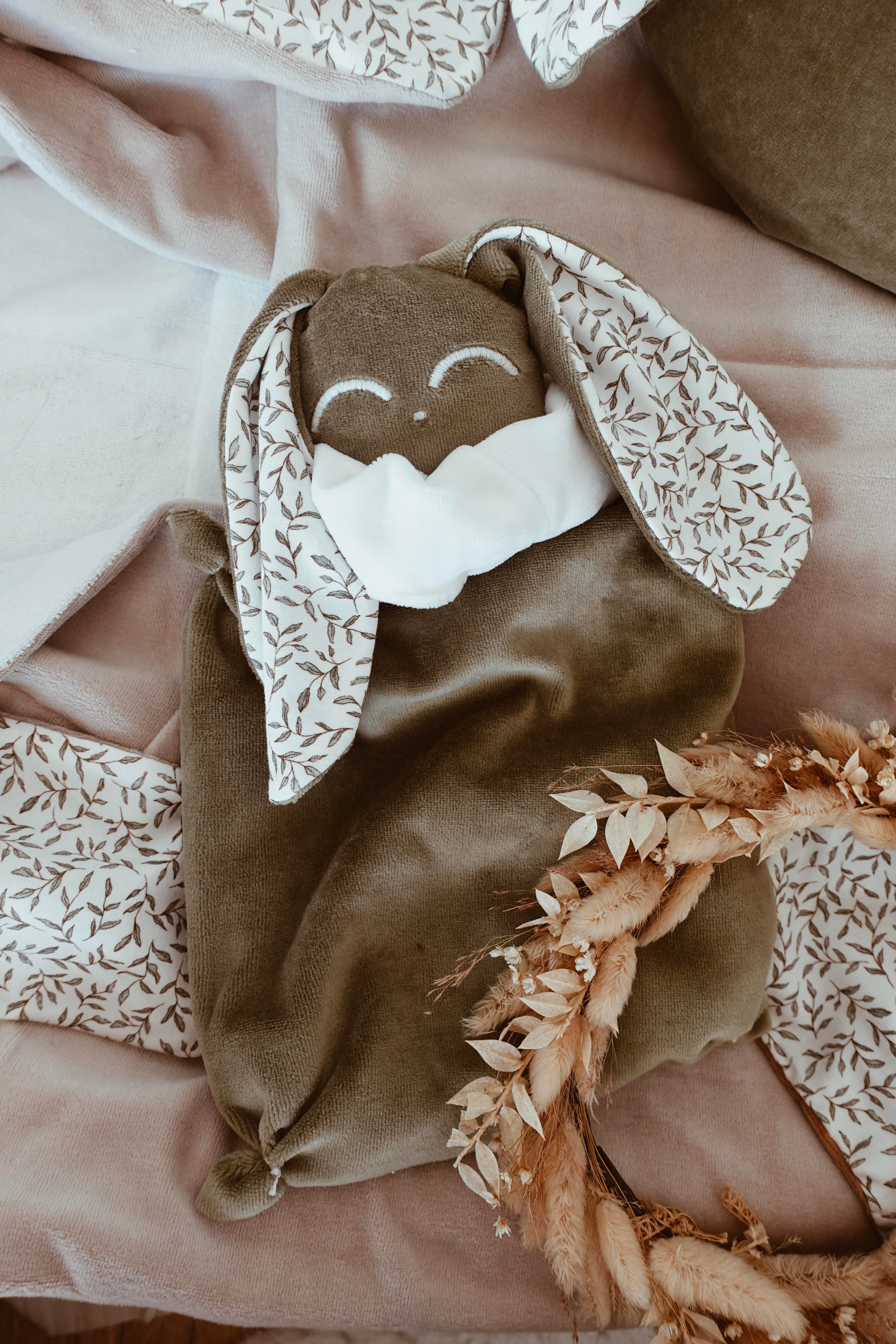 Bouillotte noyaux de cerise Velours - Green Leaves