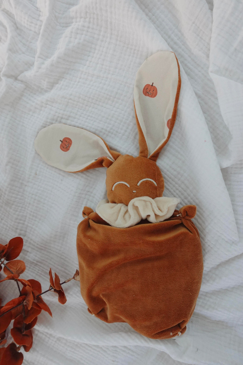 Bouillotte noyaux de cerise Velours - Pumpkin Spice