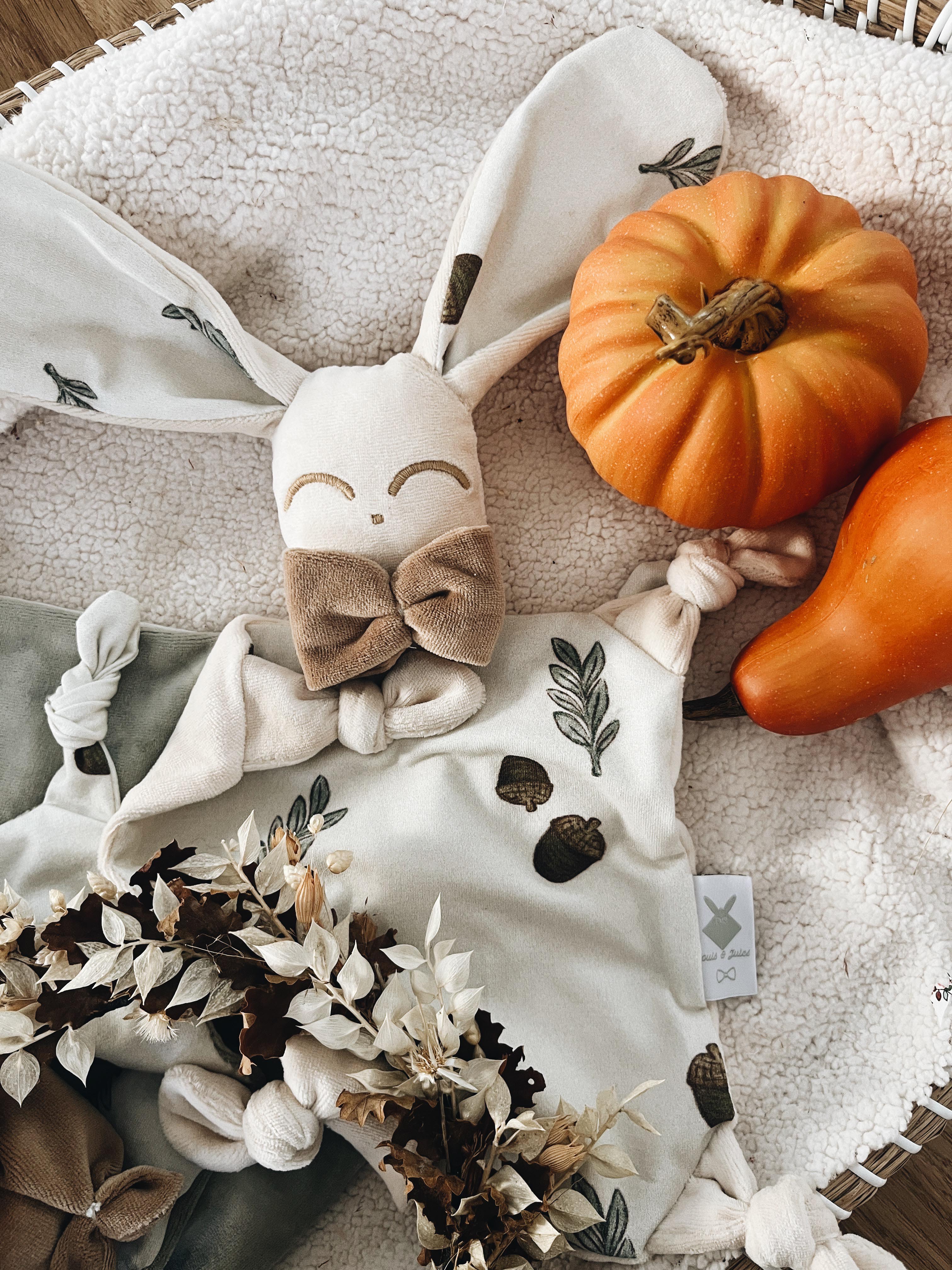 PROTOTYPE - Doudou Velours Chouchou - Acorns and Leaves