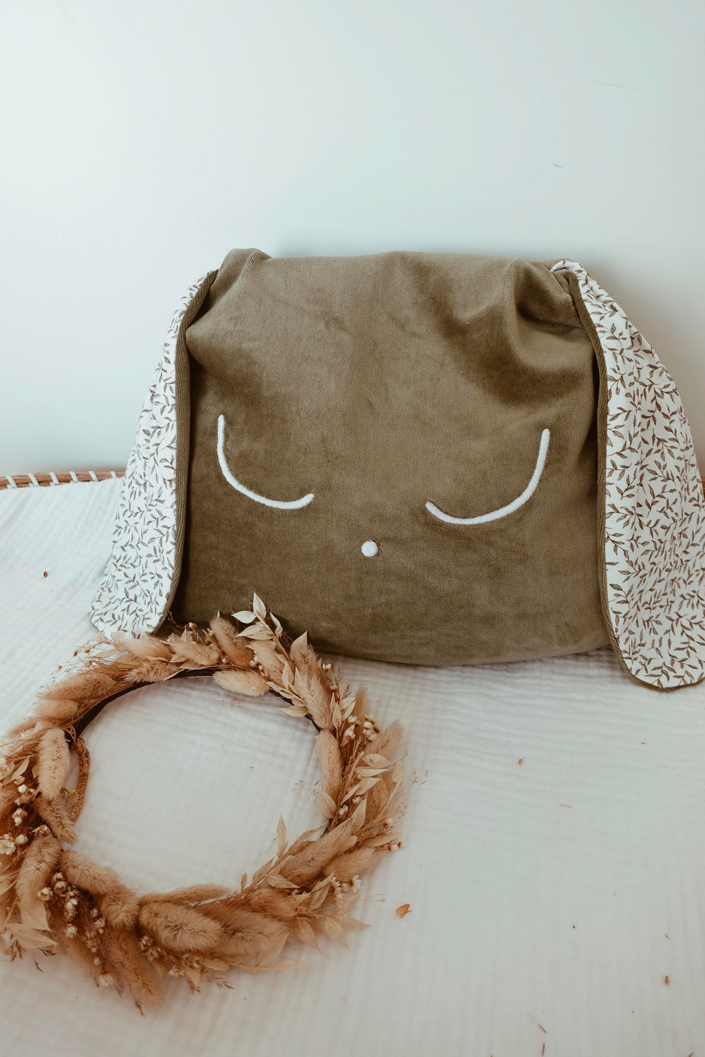 Petit Coussin Velours - Green Leaves
