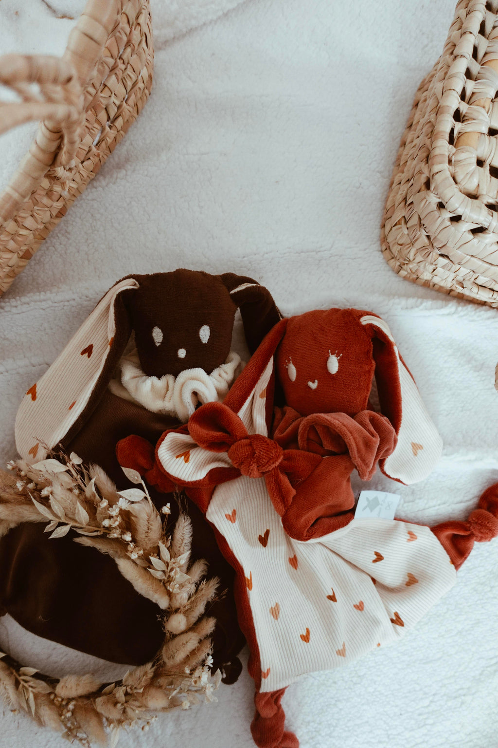 Doudou Chouchou Velours - Colorful Hearts