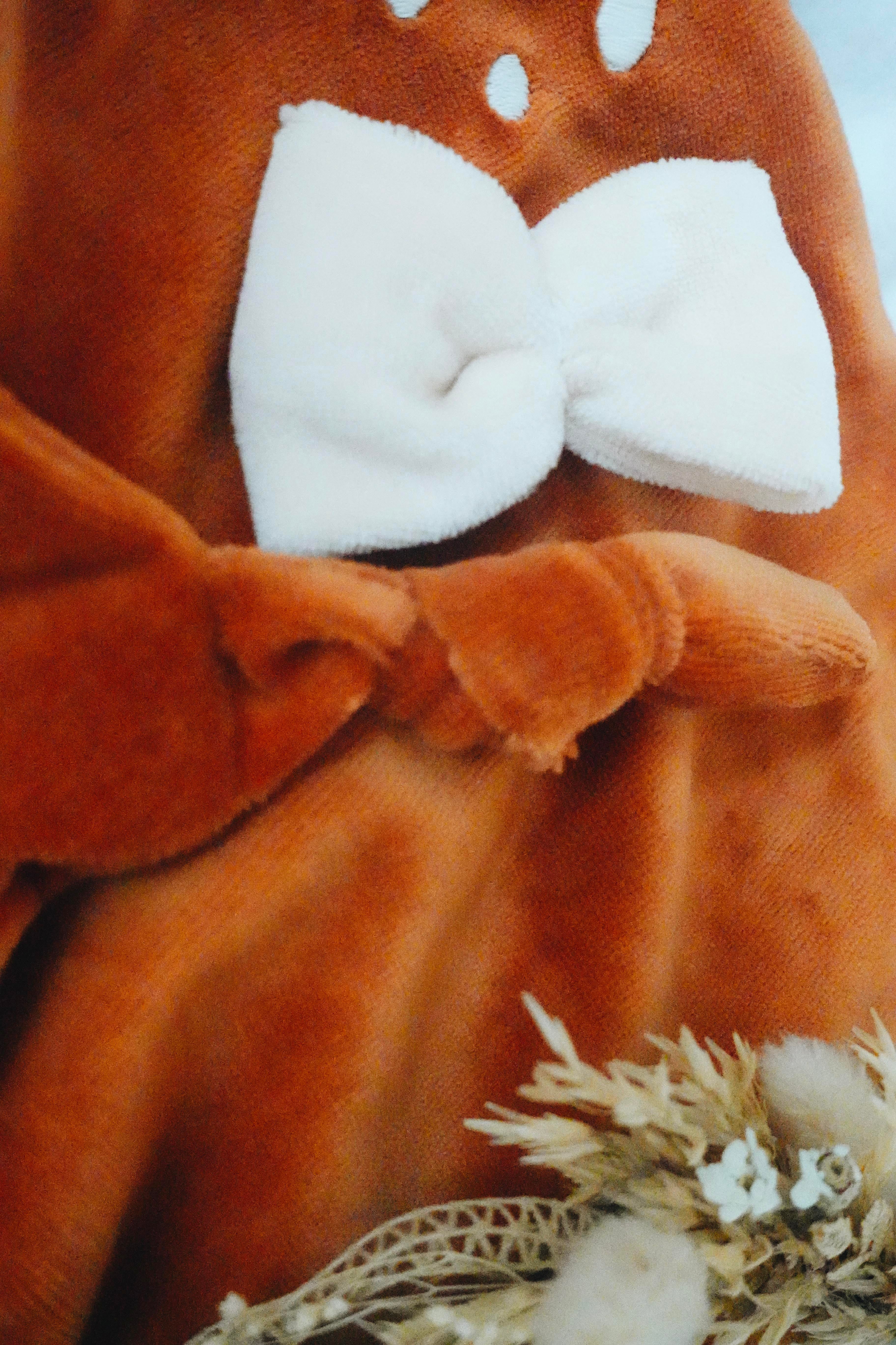 Doudou Velours Mini Noeuds - Pingouins