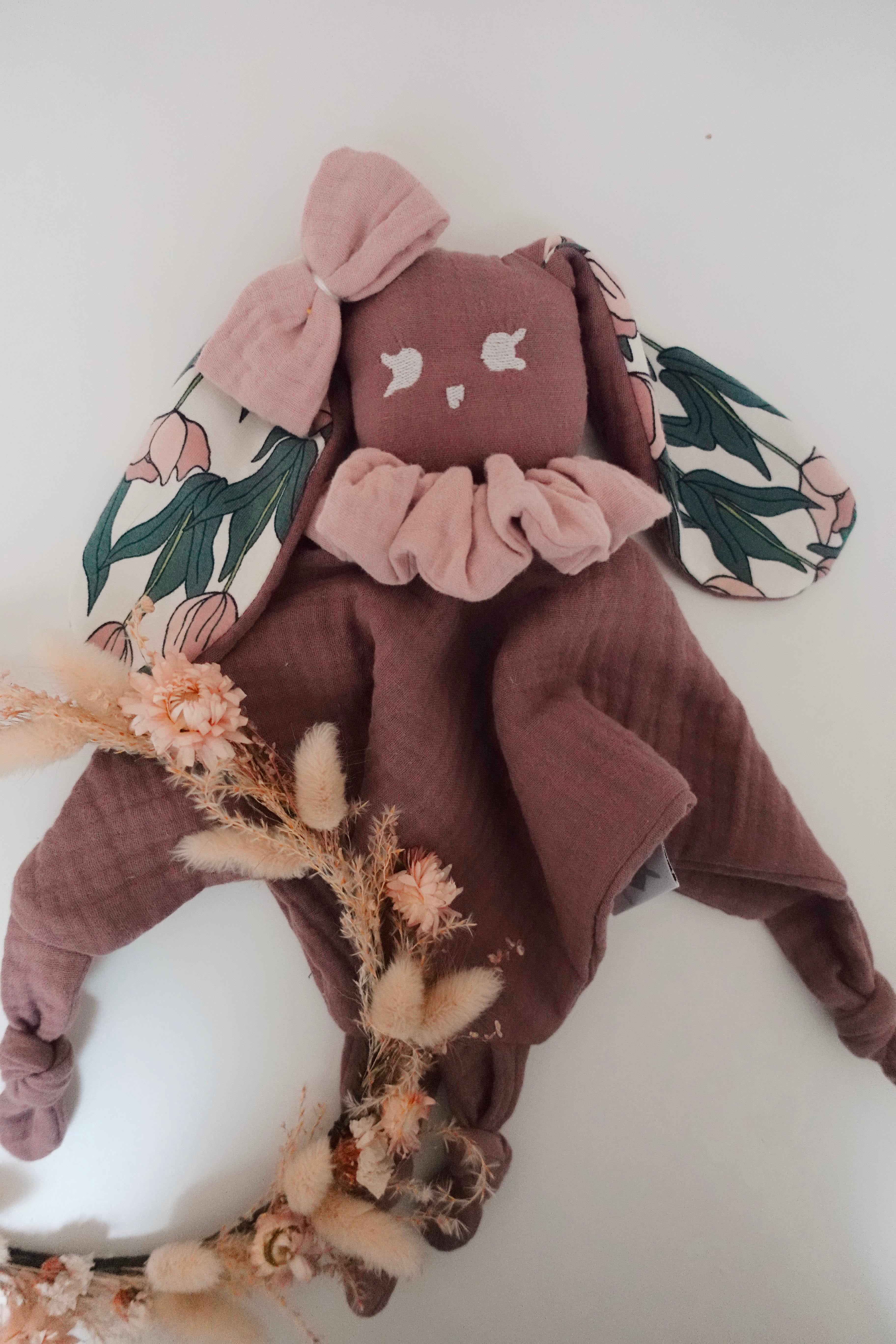 Doudou Lange Câlin Noeuds - Tulipes