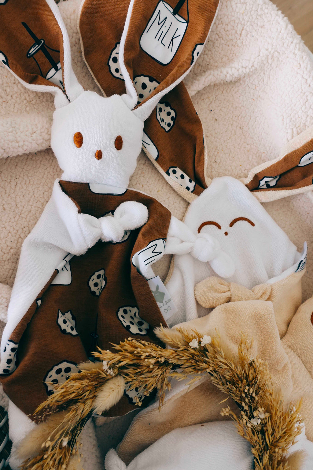 Doudou Eponge Mini Noeuds - Milk and Cookies