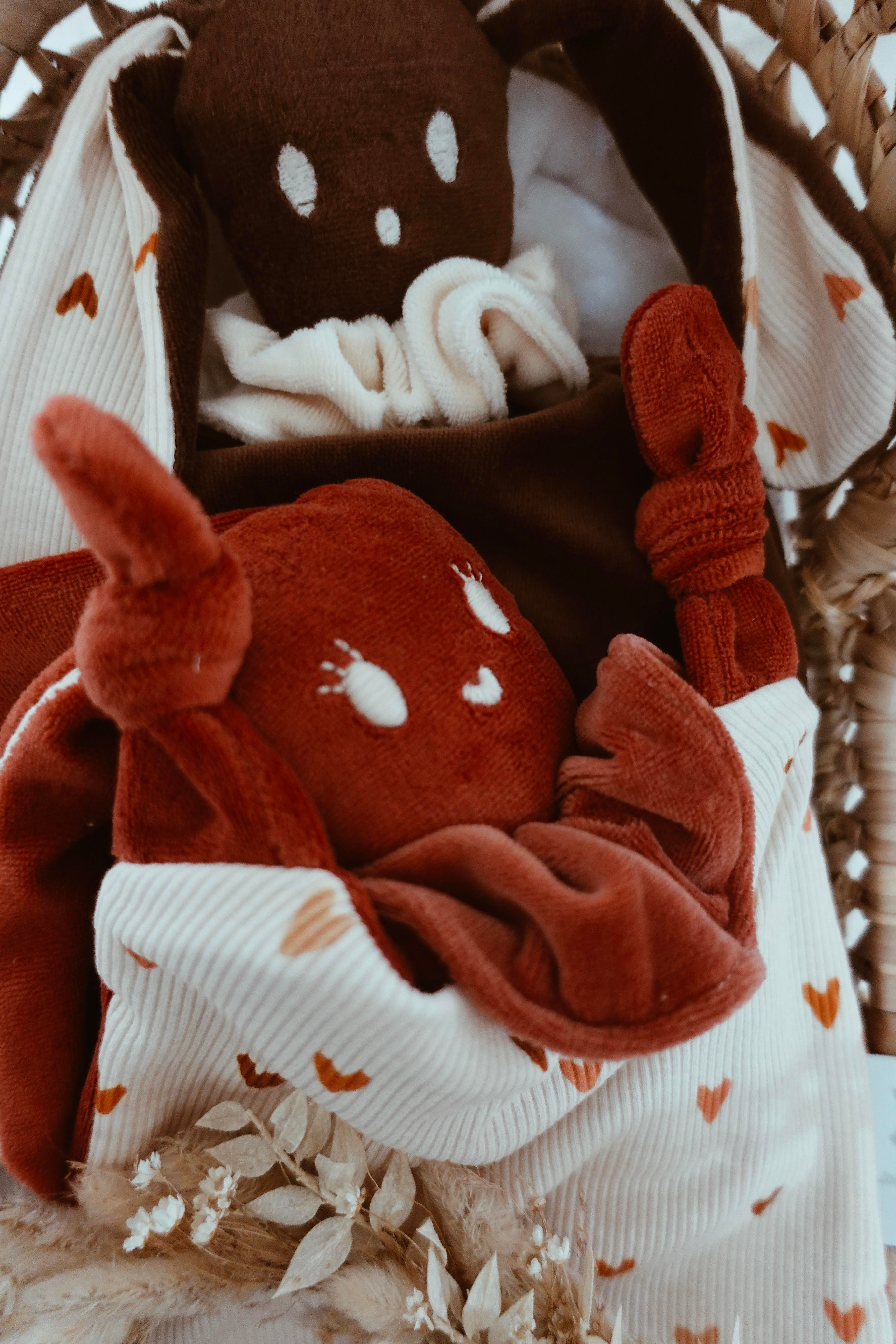 Doudou Chouchou Velours - Colorful Hearts