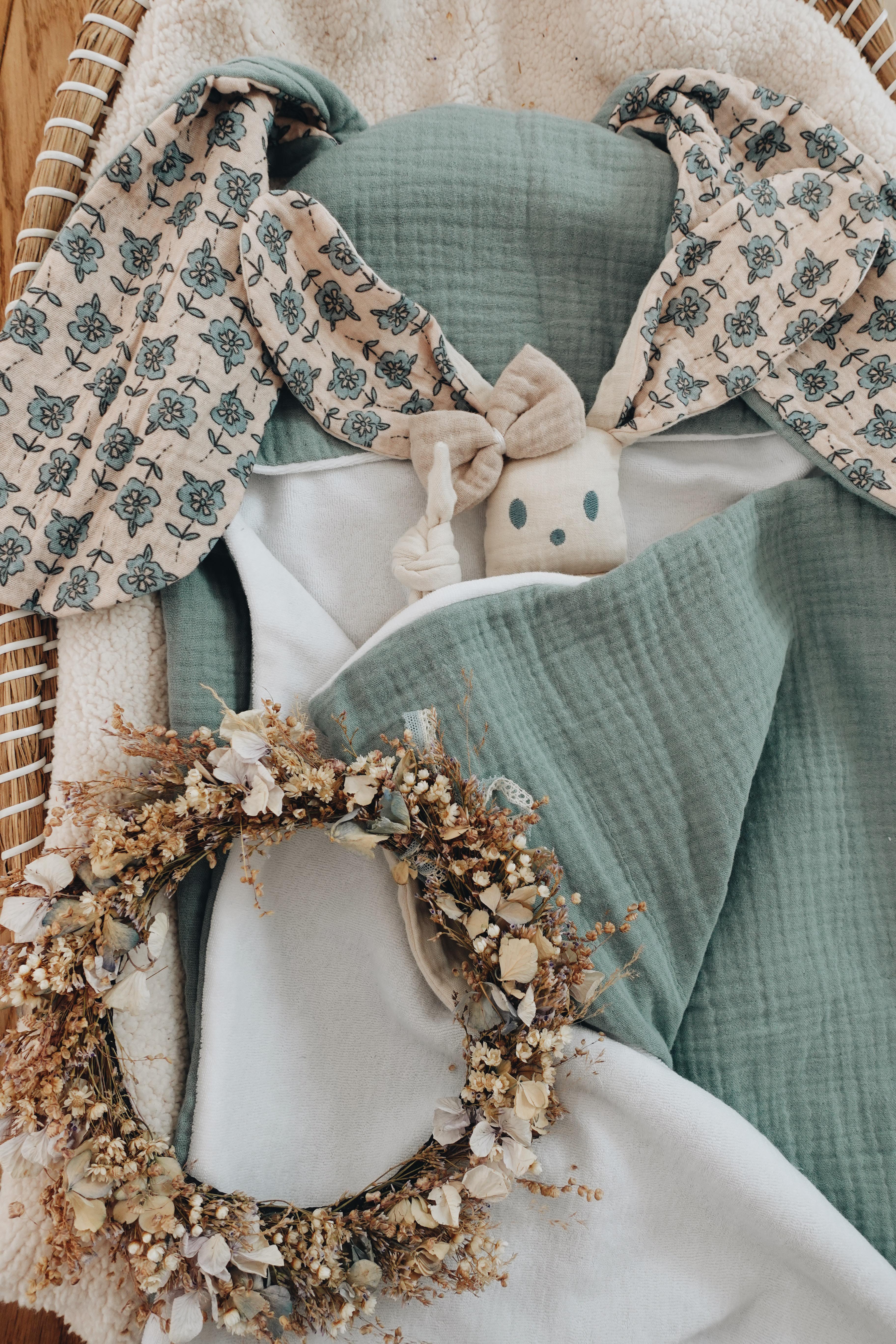 Cape de bain Lange - Turquoise Petals