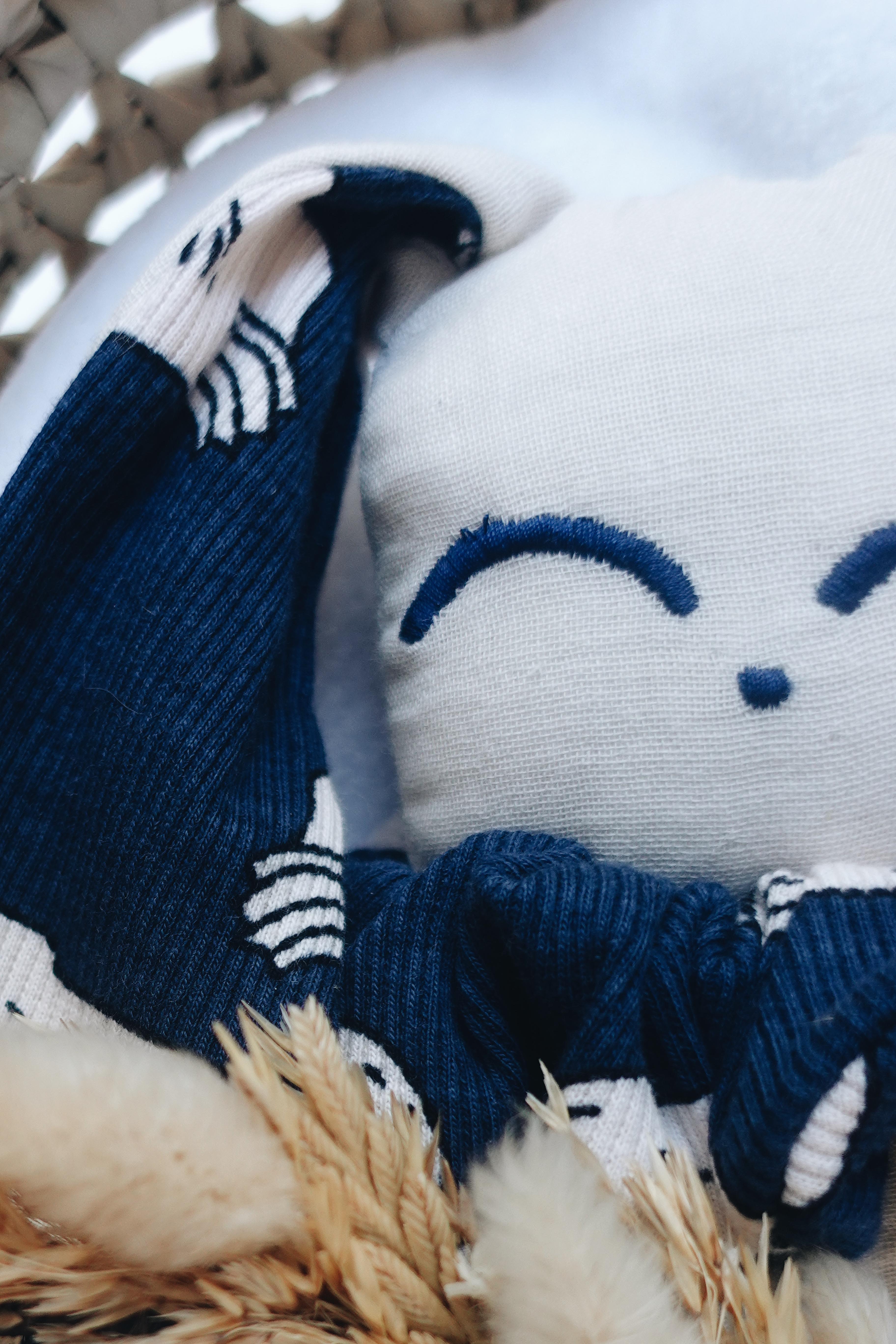 Doudou Lange Câlin Noeuds - Blue Swan