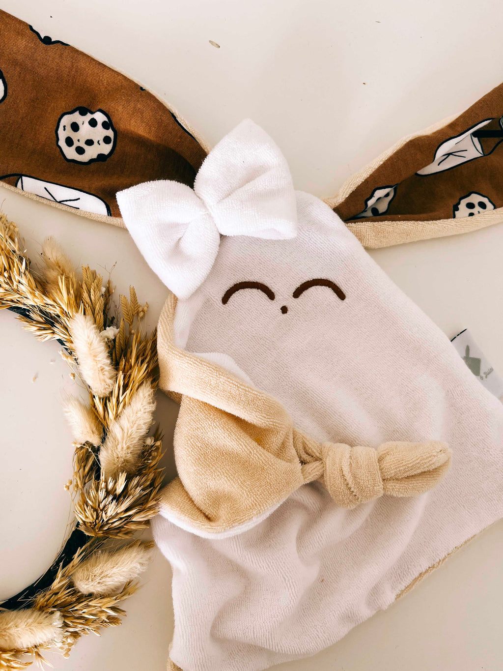 Doudou Eponge Mini Noeuds - Milk and Cookies