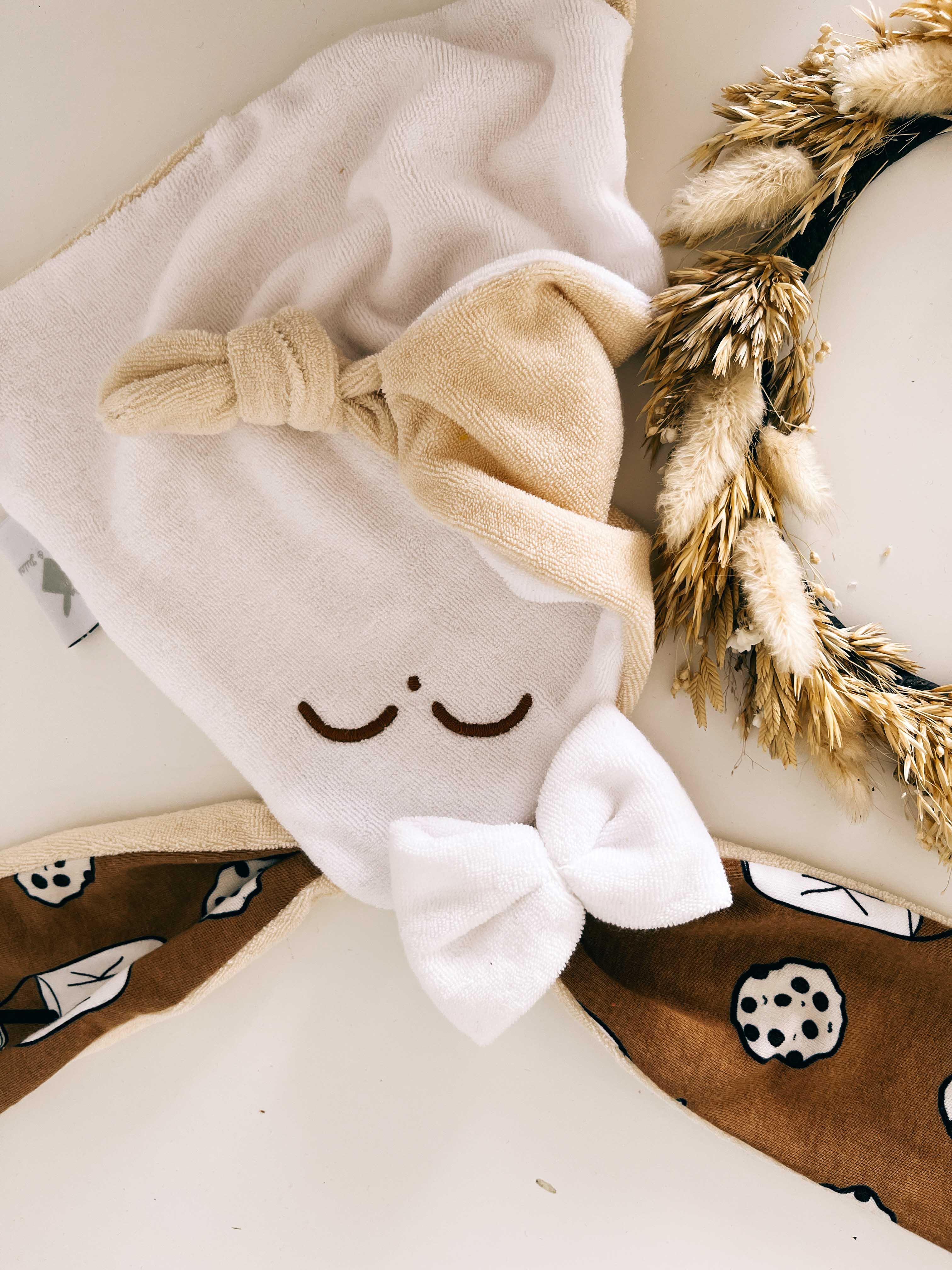 Doudou Eponge Mini Noeuds - Milk and Cookies