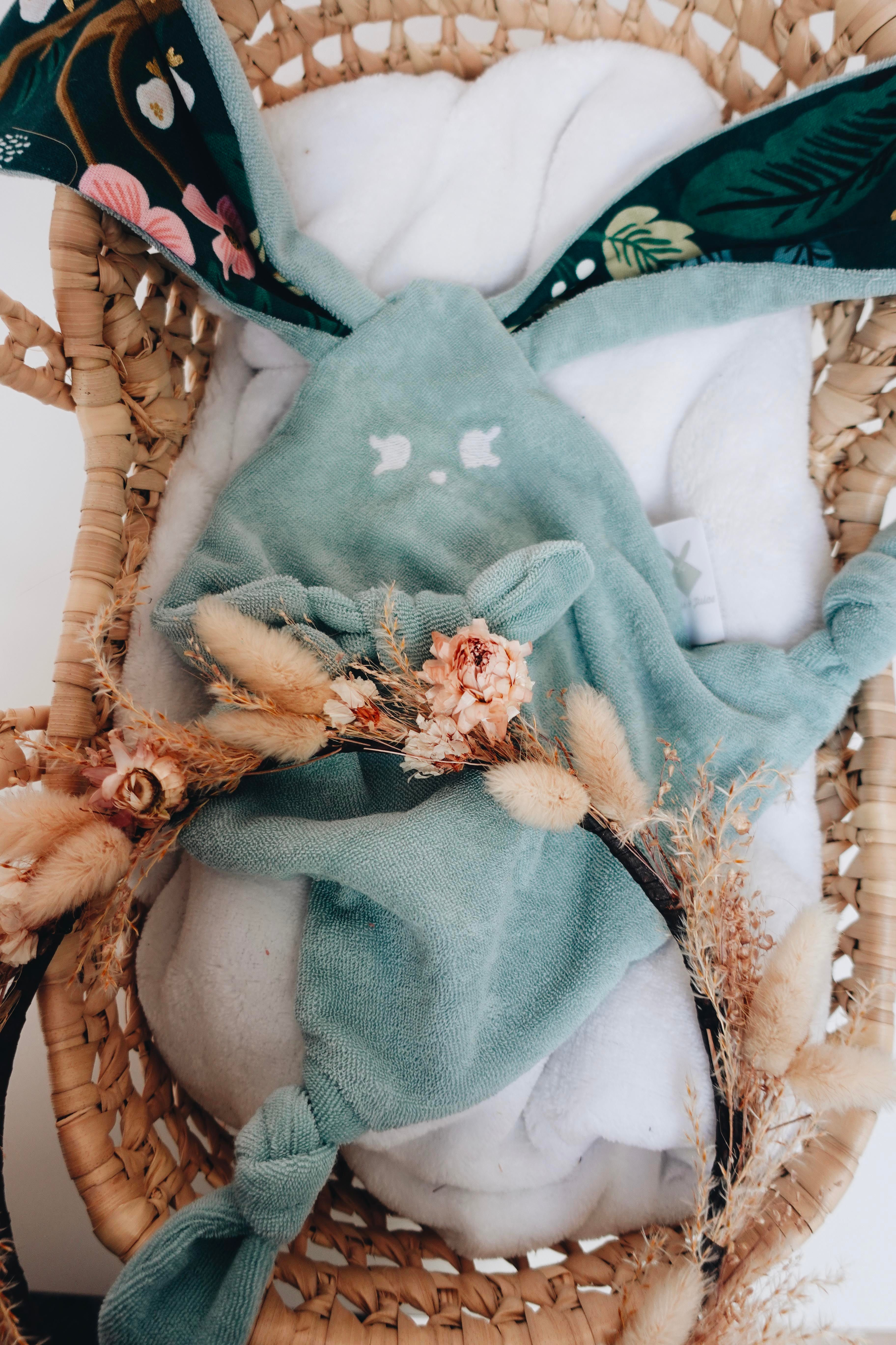 PROTOTYPE - Doudou Eponge Mini Noeuds - Peacock