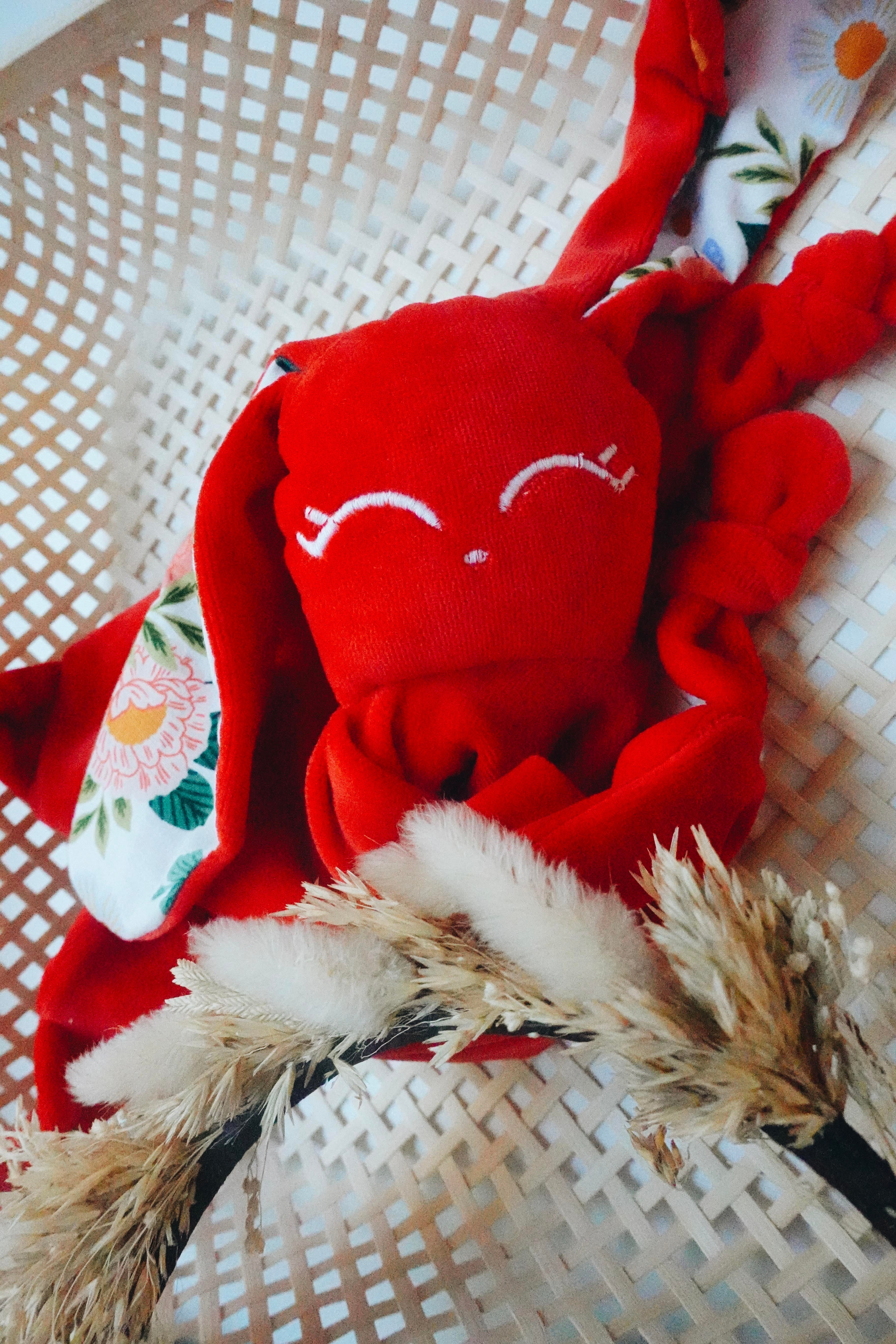 PROTOTYPE - Doudou Velours Câlin avec noeuds - Wild Flora