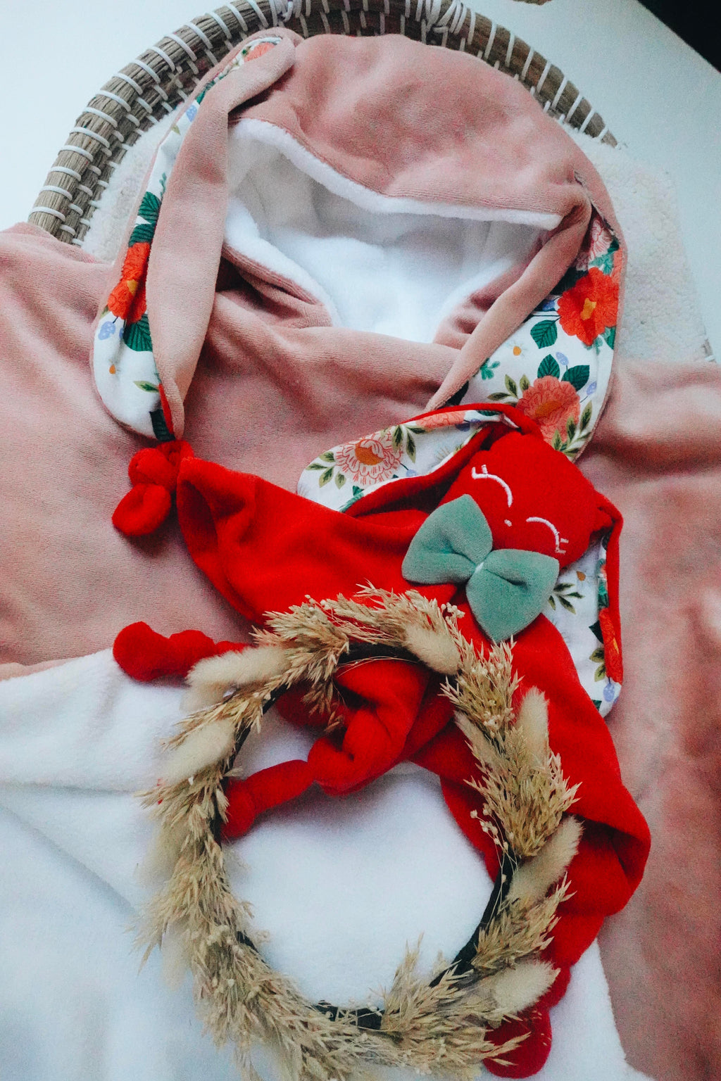 PROTOTYPE - Doudou Velours Câlin avec noeuds - Wild Flora