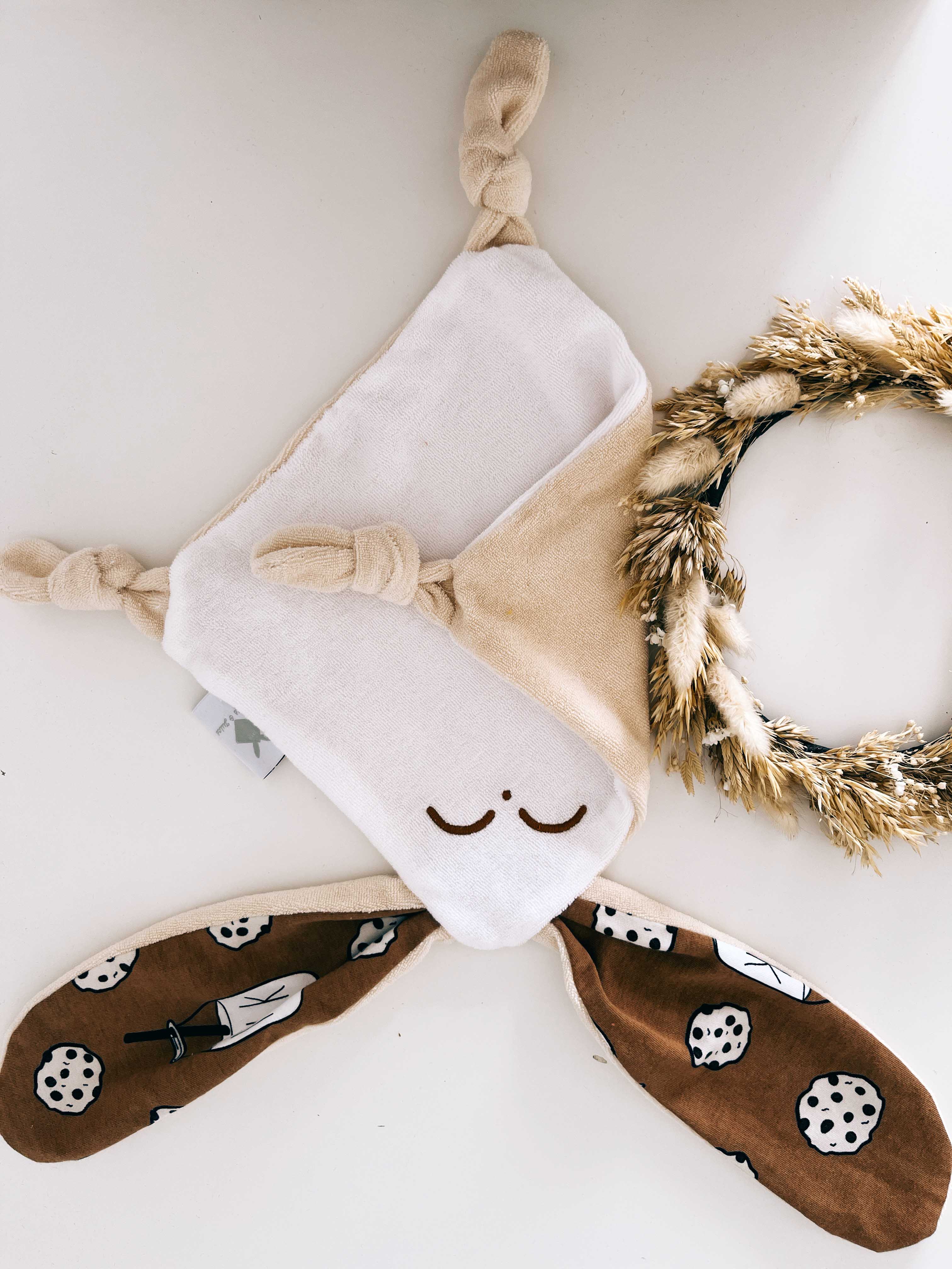 Doudou Eponge Mini Noeuds - Milk and Cookies