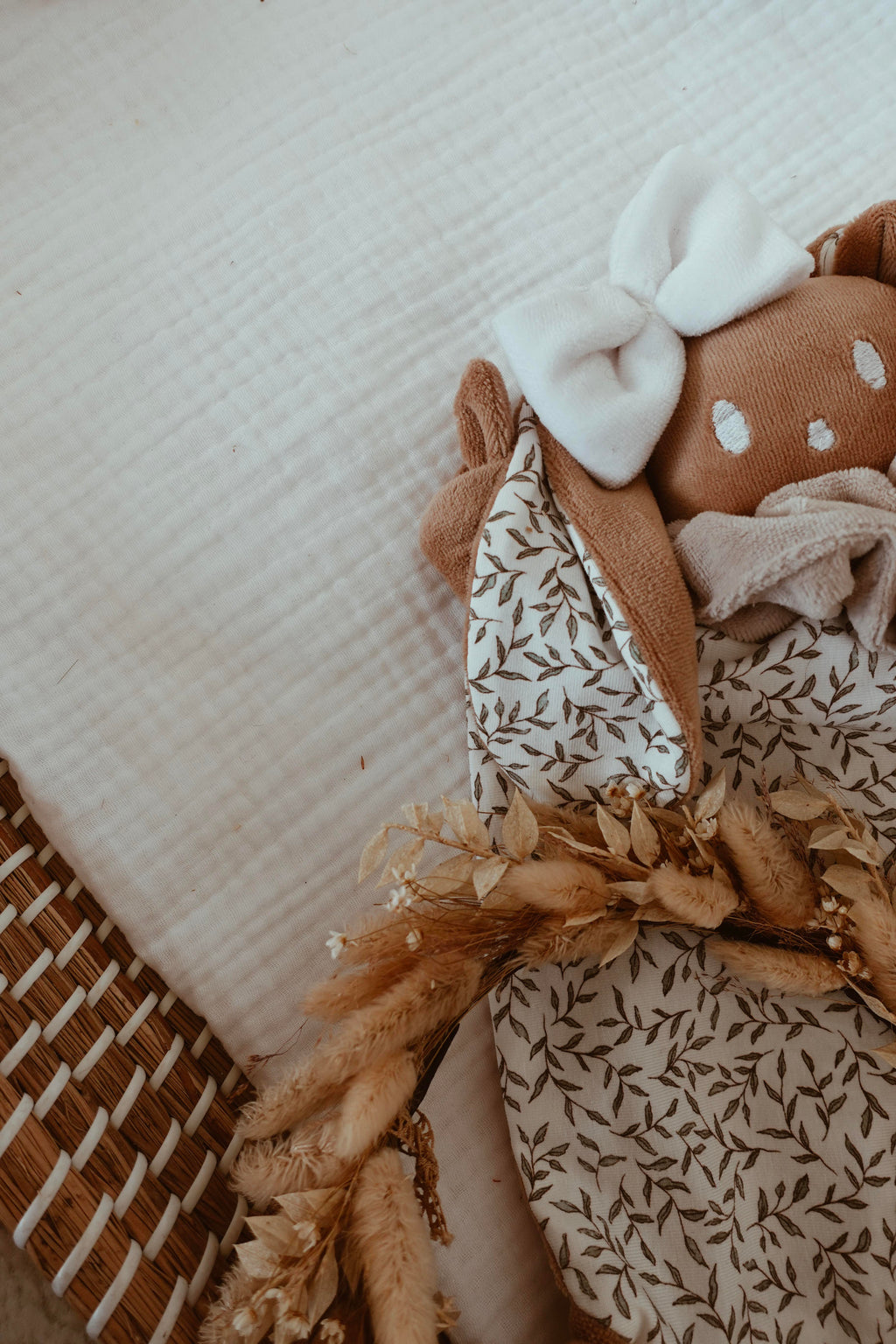 Doudou Velours Chouchou - Green Leaves