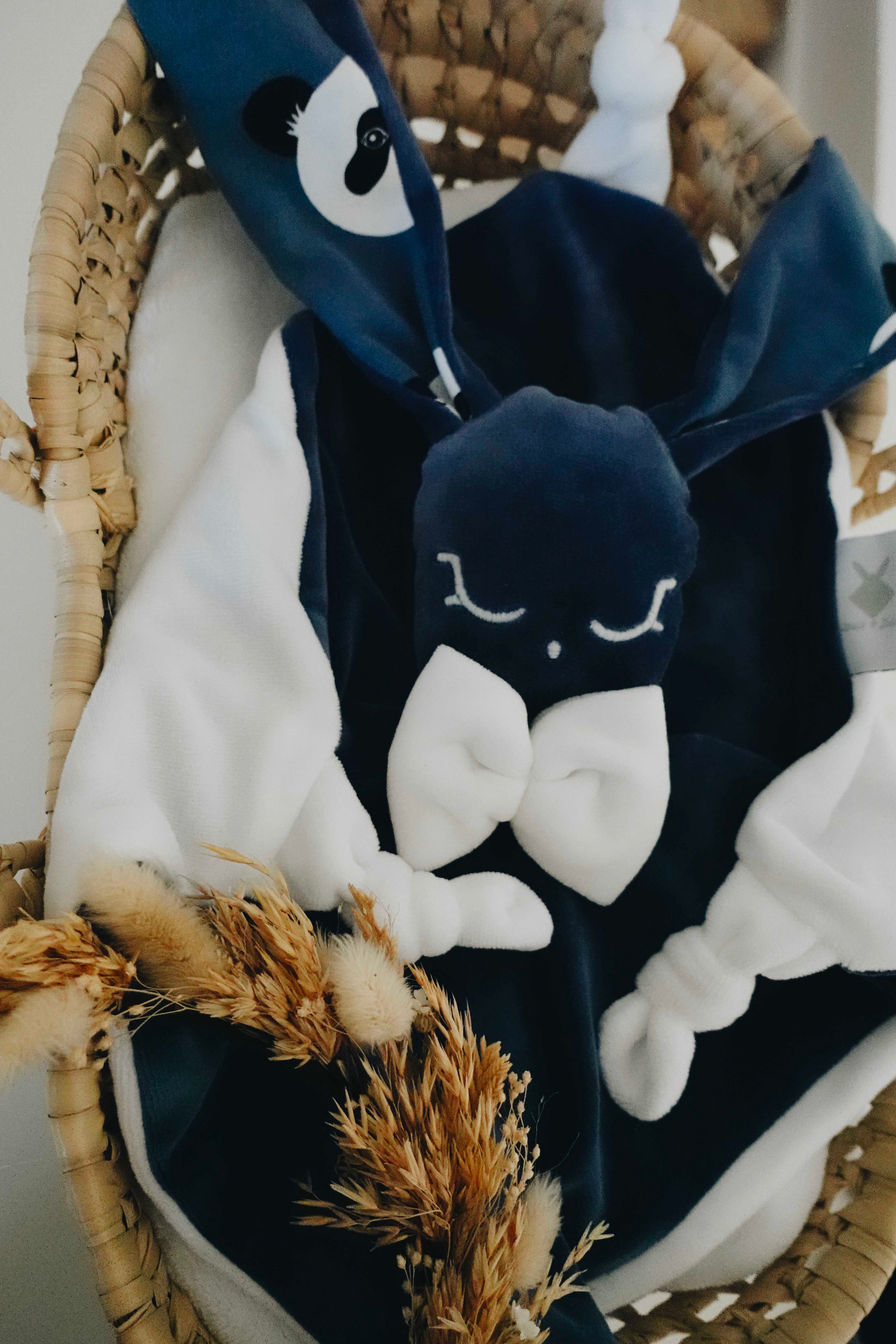Doudou Velours Câlin Noeuds - Pandas